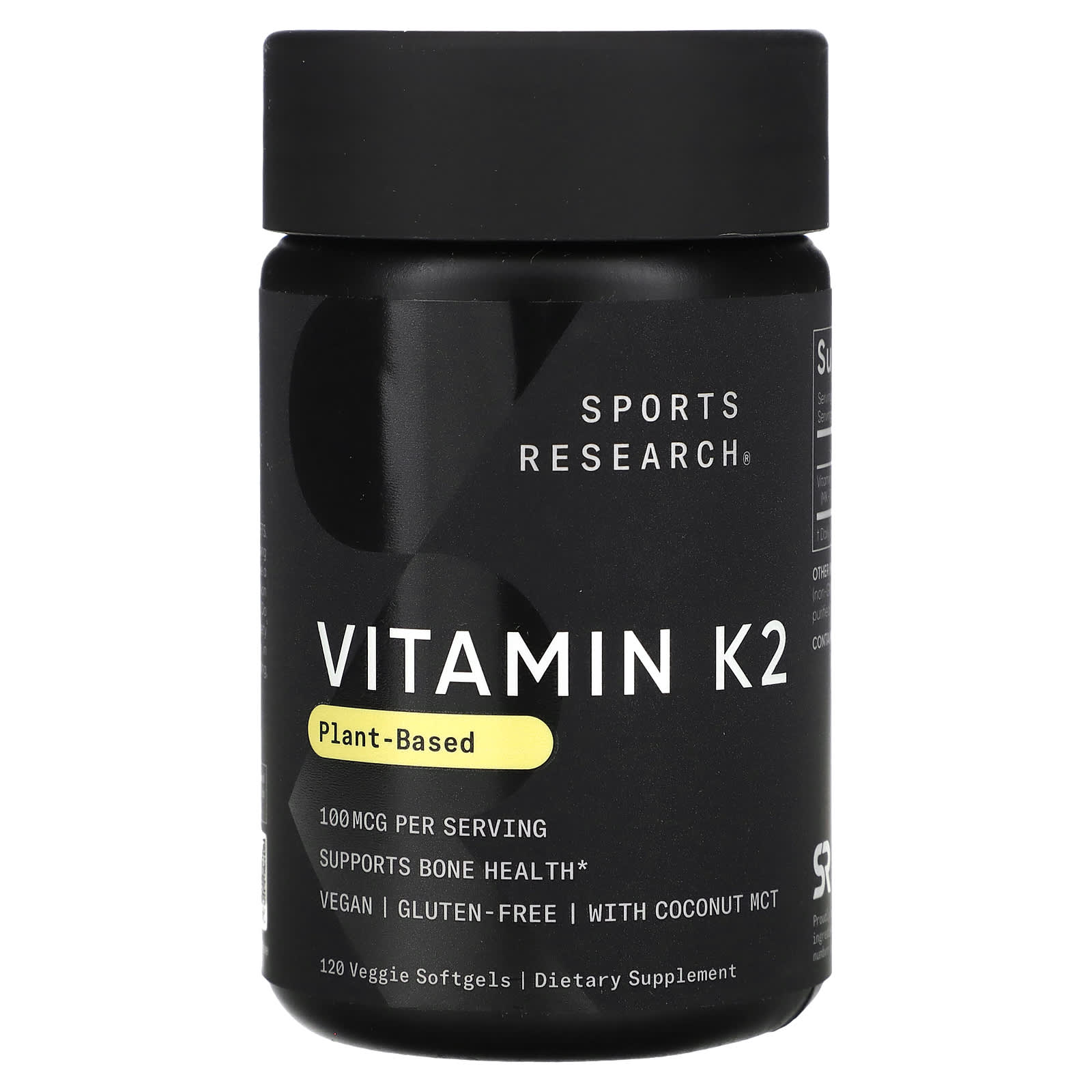 Sports Research Vitamin K2, Plant-Based – 100 µg — Tunisie