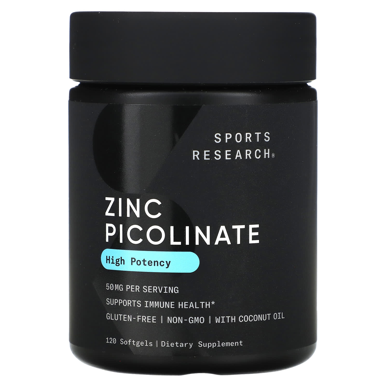 Sports Research Zinc Picolinate, High Potency – 120 capsules molles — Tunisie