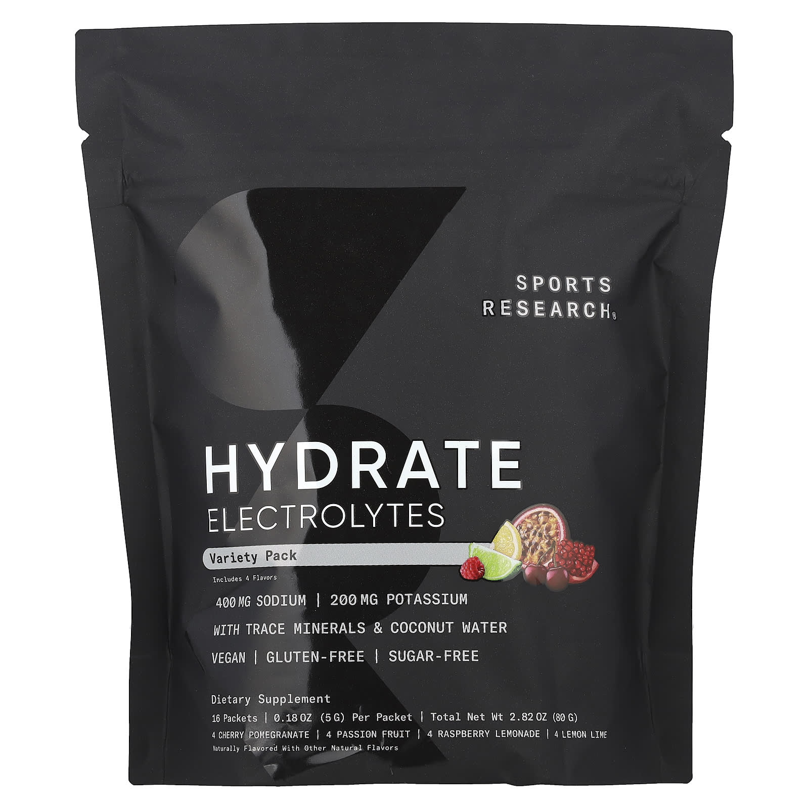 Sports Research Hydrate Electrolytes, Variety Pack – 5 g — Tunisie