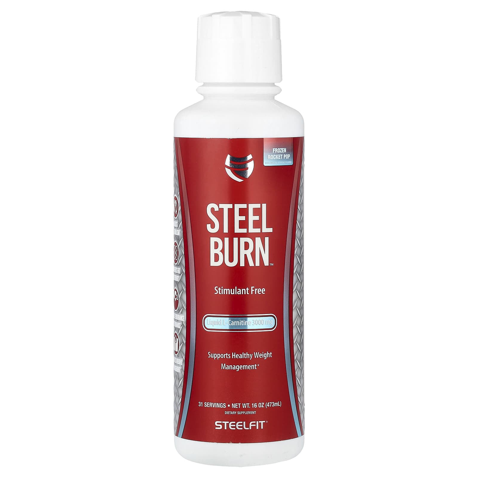 SteelFit Steel Burn, Liquid L-Carnitine, Frozen Rocket Pop – 473 ml — Tunisie