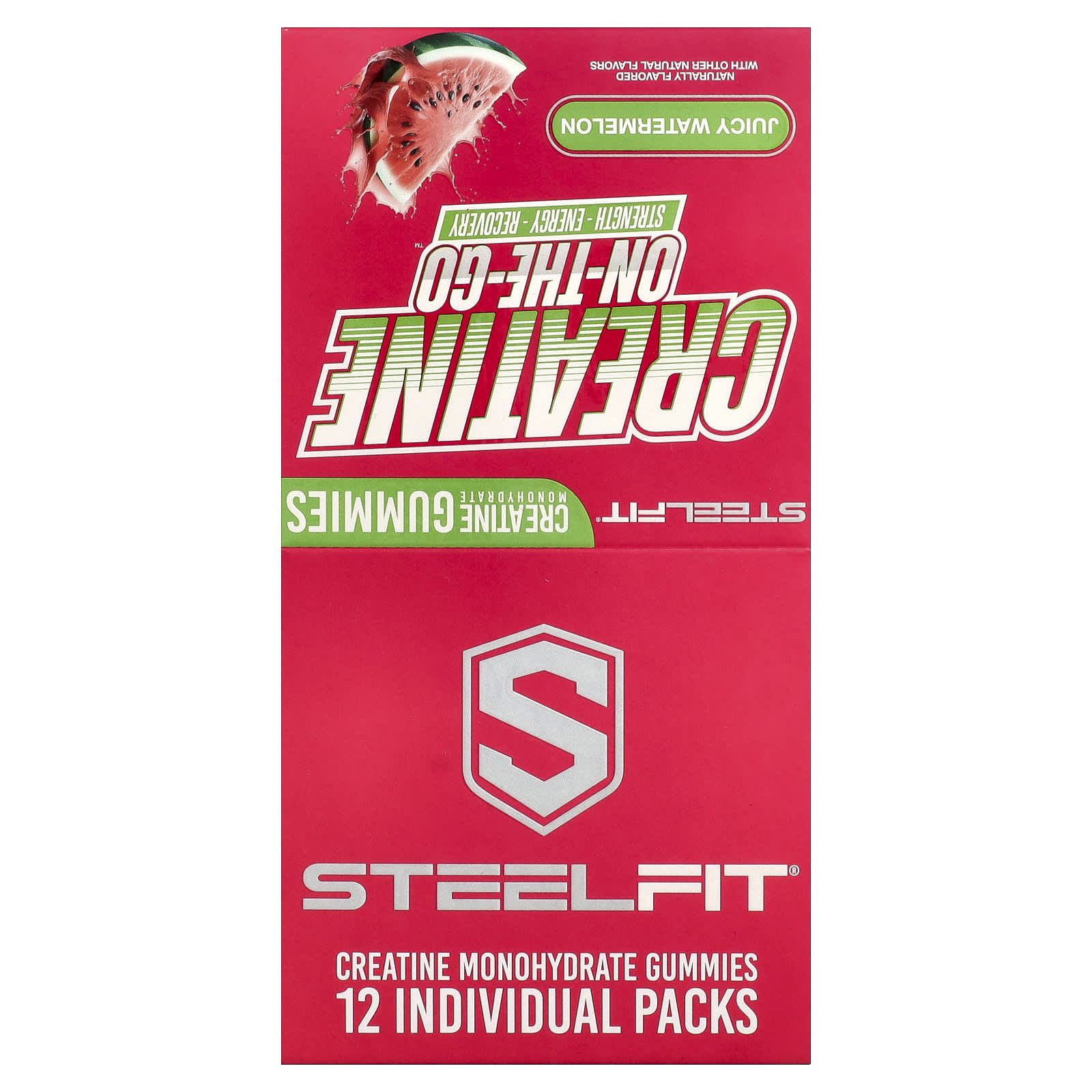 SteelFit Creatine On-The-Go, Creatine Monohydrate Gummies – Juicy Watermelon – 22 g — Tunisie