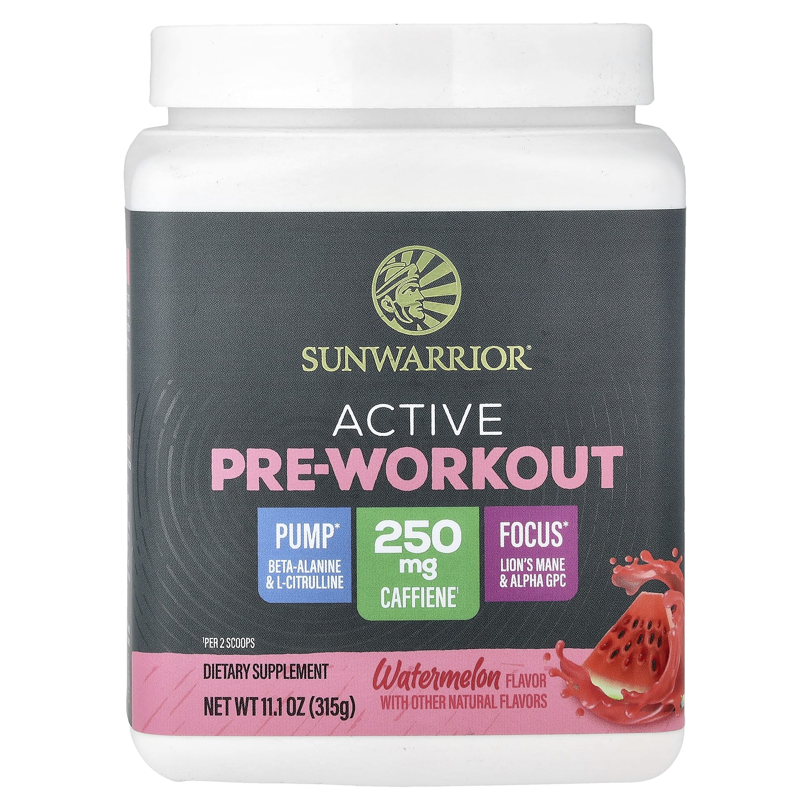 Sunwarrior Active, Pre-Workout – Watermelon – 315 g — Tunisie