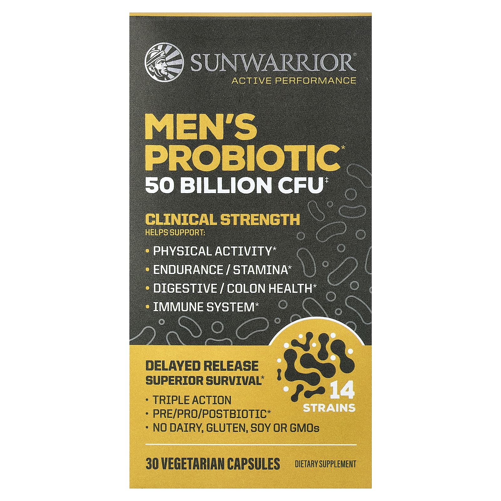 Sunwarrior Men's Probiotic – 30 gélules végétales — Tunisie