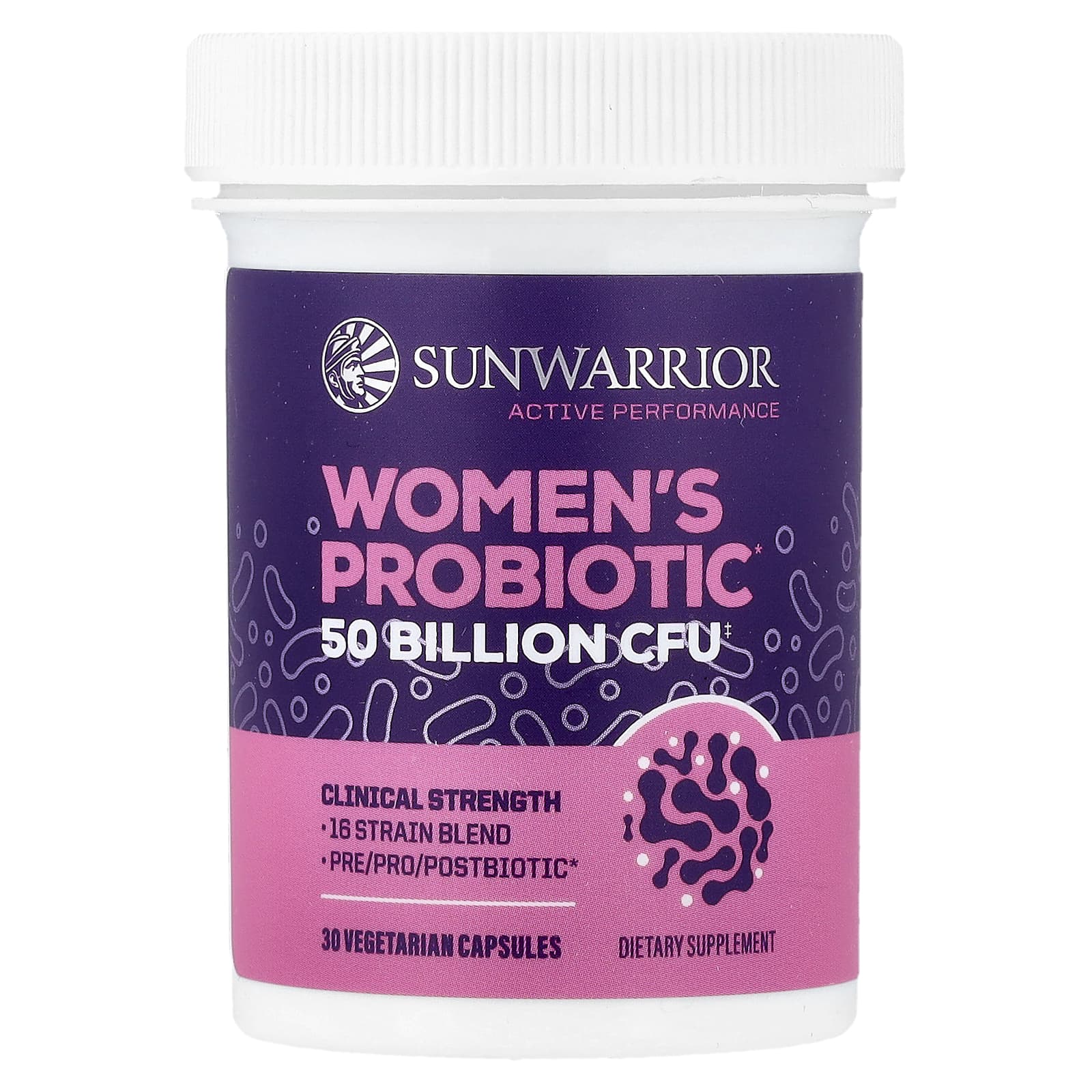 Sunwarrior Women's Probiotic – 30 gélules végétales — étiquette 1