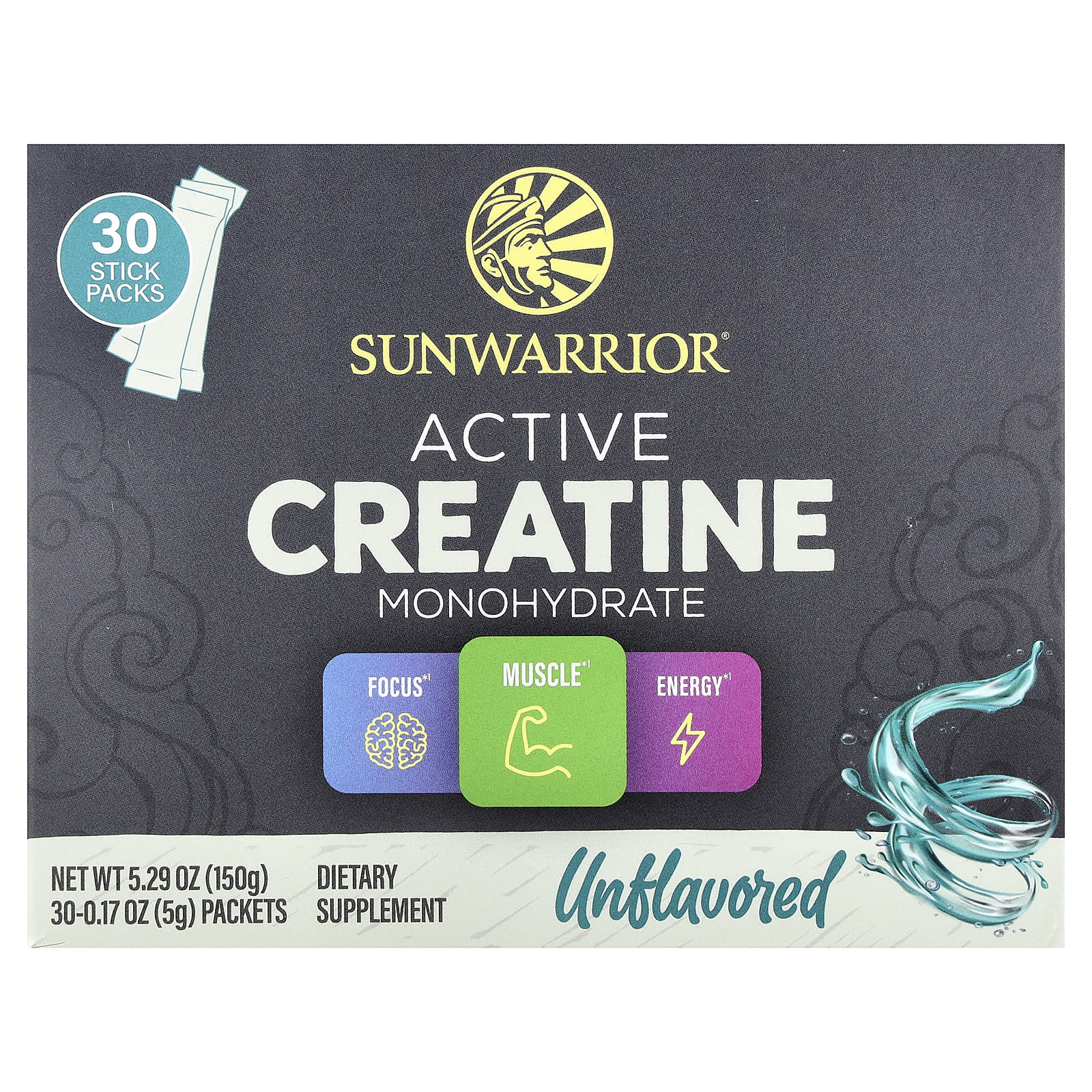 Sunwarrior Active Creatine Monohydrate – Sans arôme – 5 g — Tunisie