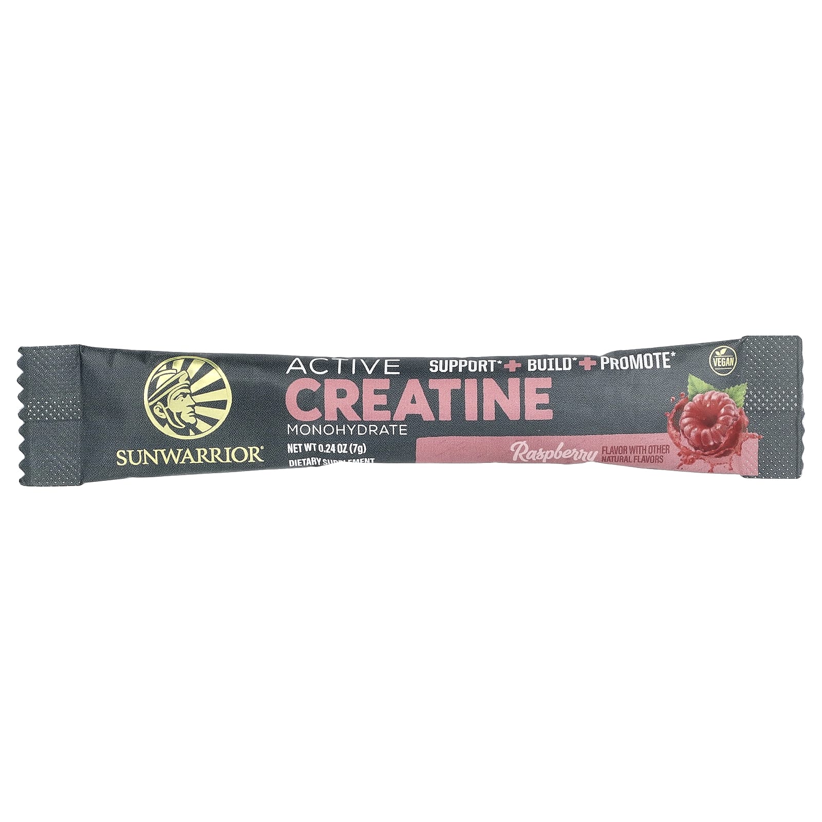 Sunwarrior Active Creatine Monohydrate – Raspberry – 7 g — étiquette 1