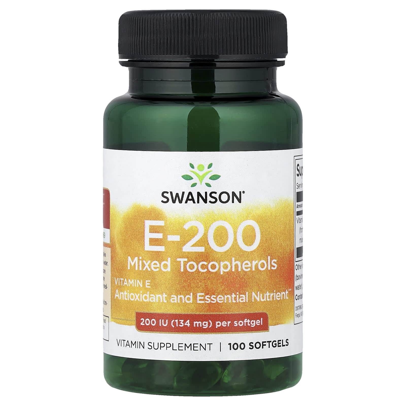 Swanson Vitamins Vitamin E Mixed Tocopherols – 100 capsules molles — Tunisie