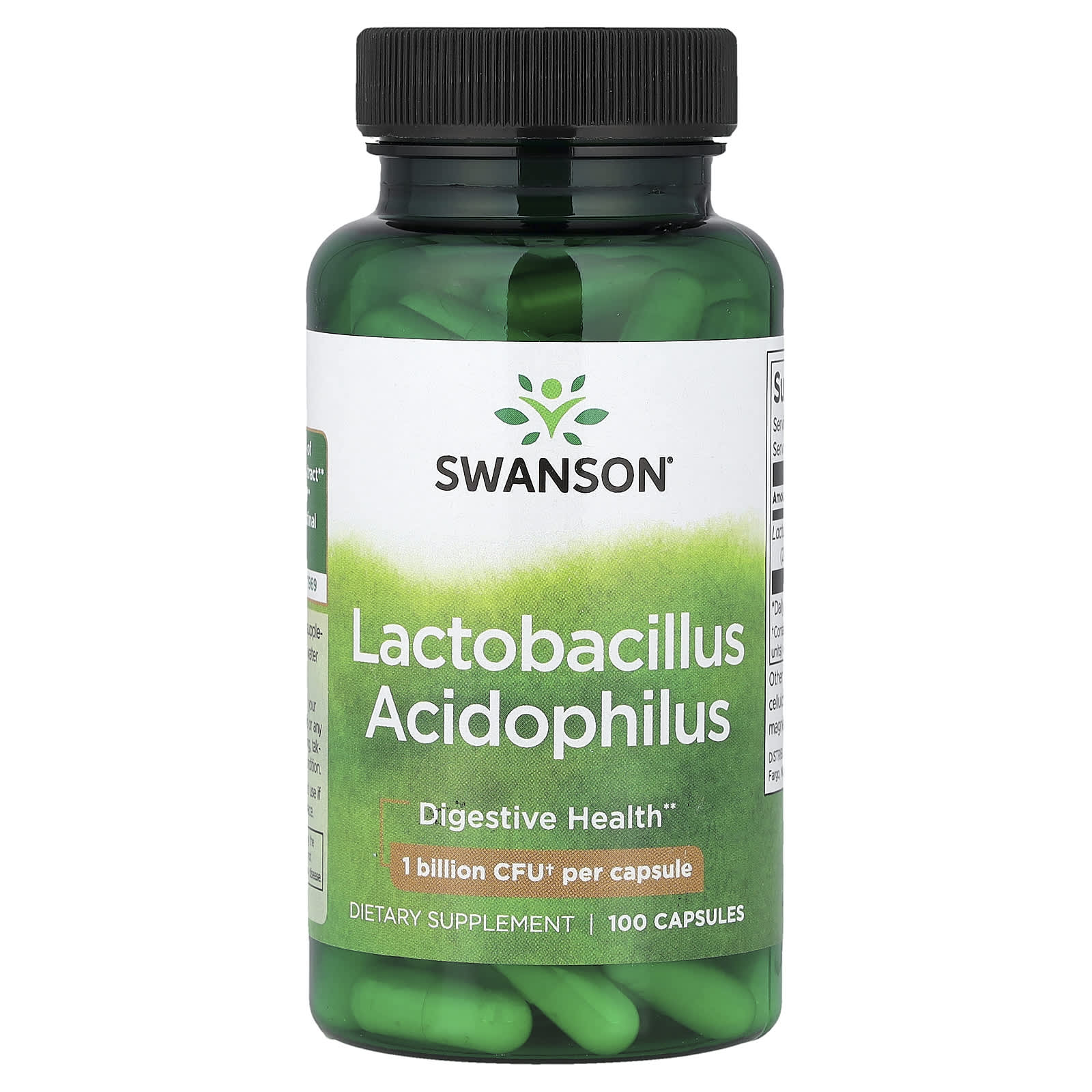 Swanson Vitamins Lactobacillus Acidophilus – 100 gélules — Tunisie