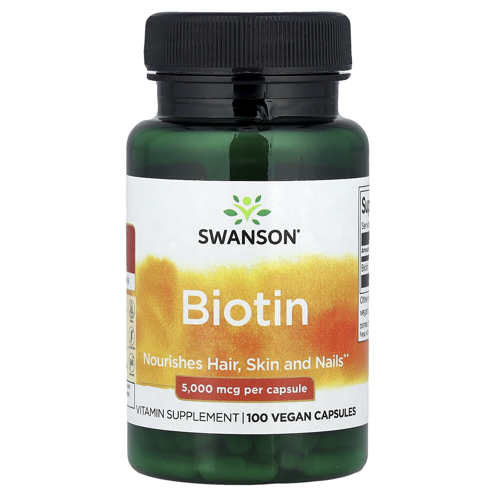 Swanson Vitamins Biotin – 100 gélules véganes — Tunisie