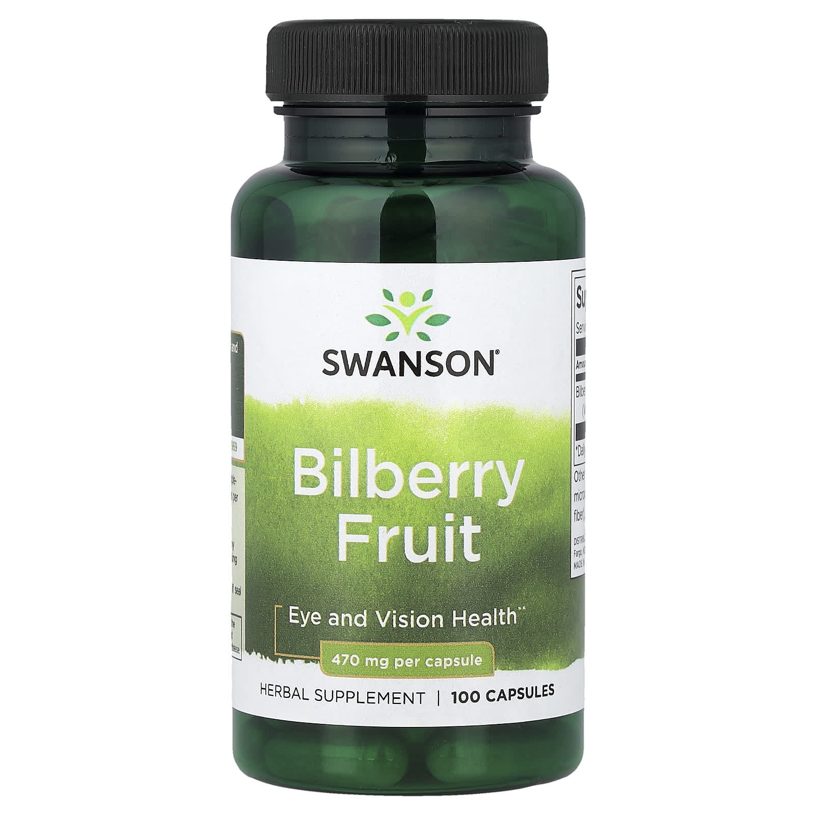 Swanson Vitamins Bilberry Fruit – Bilberry Fruit – 100 gélules — Tunisie
