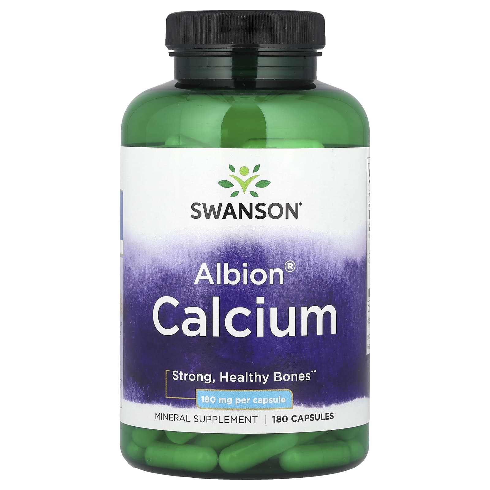 Swanson Vitamins Albion Calcium – 180 gélules — Tunisie