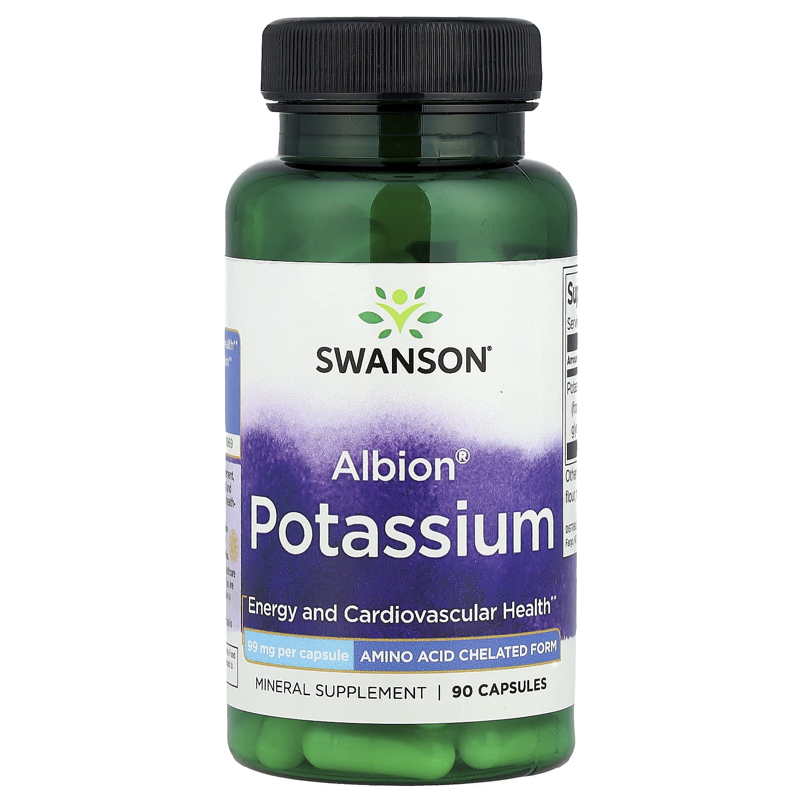 Swanson Vitamins Albion Potassium – 90 gélules — Tunisie