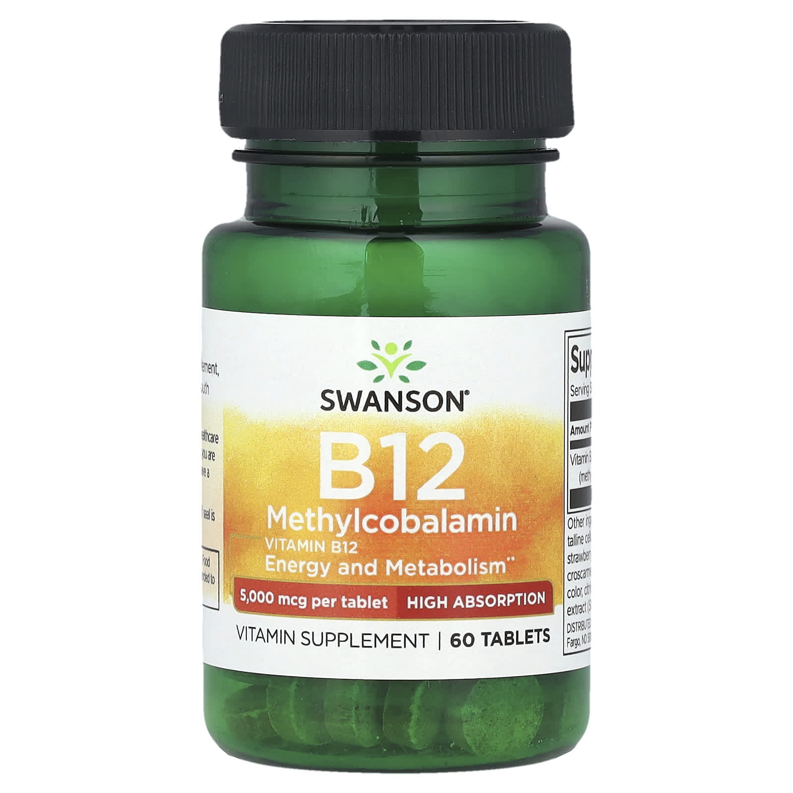 Swanson Vitamins Vitamin B12 Methylcobalamin – 60 comprimés — Tunisie