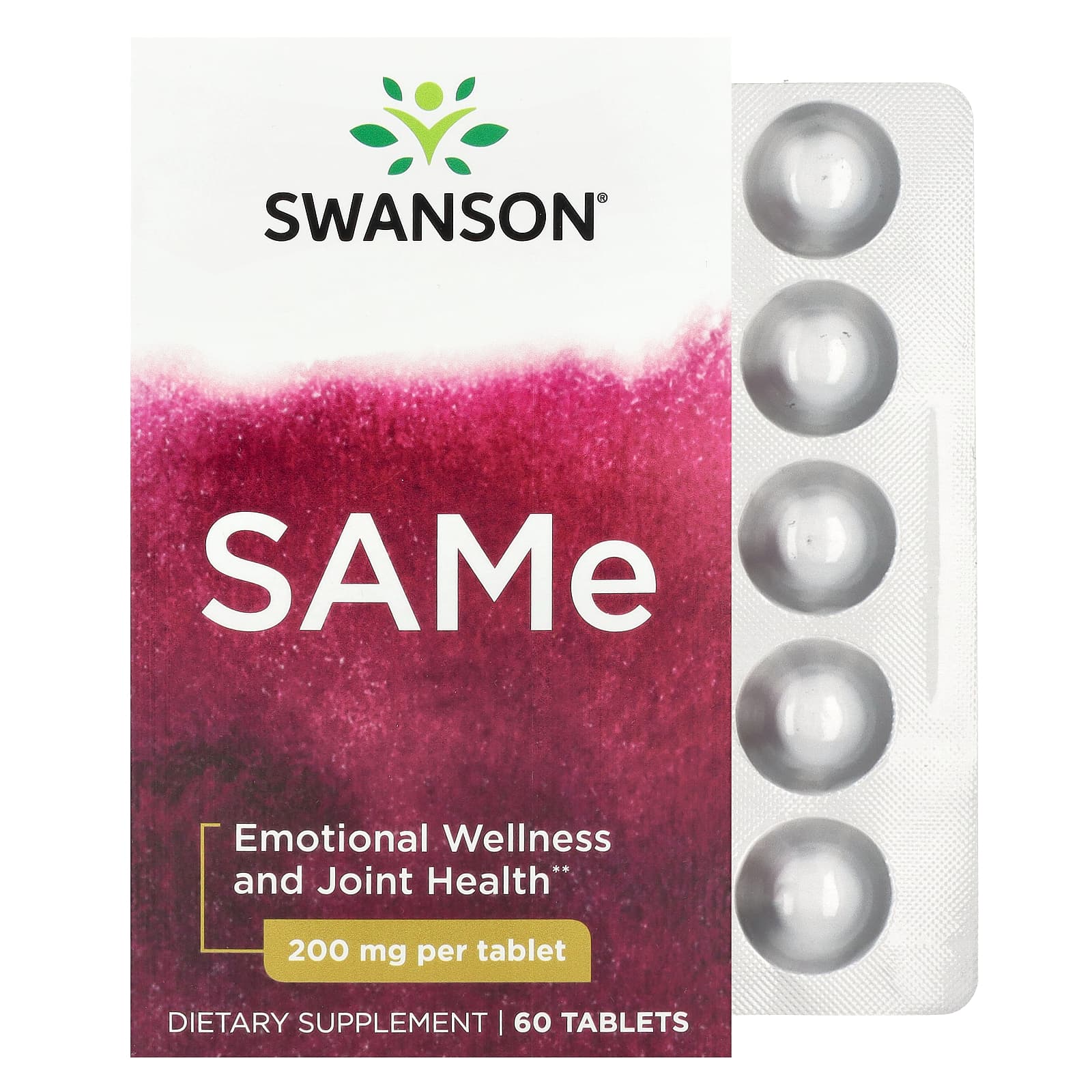 Swanson Vitamins SAMe – 60 comprimés — Tunisie