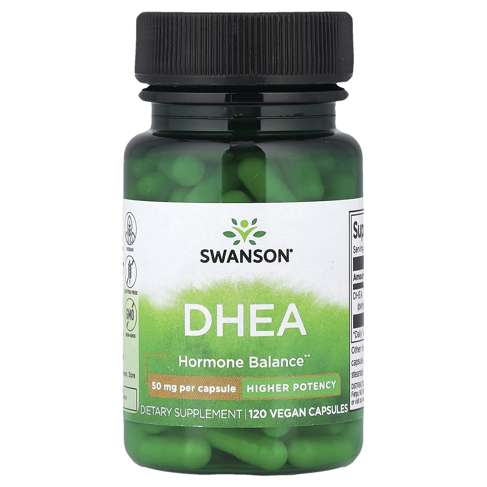 Swanson Vitamins DHEA, Higher Potency – 120 gélules véganes — Tunisie