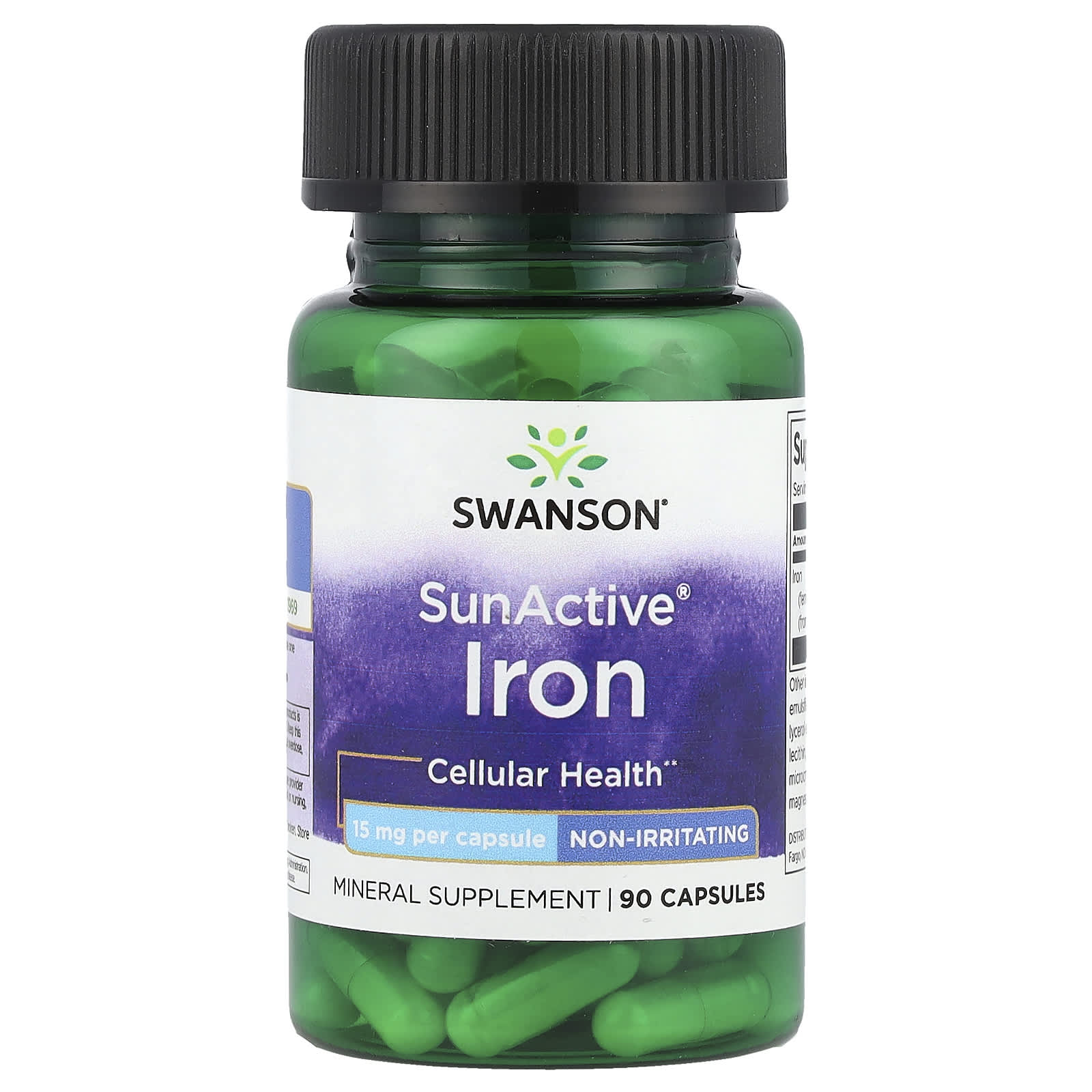 Swanson Vitamins SunActive, Iron – 90 gélules — Tunisie