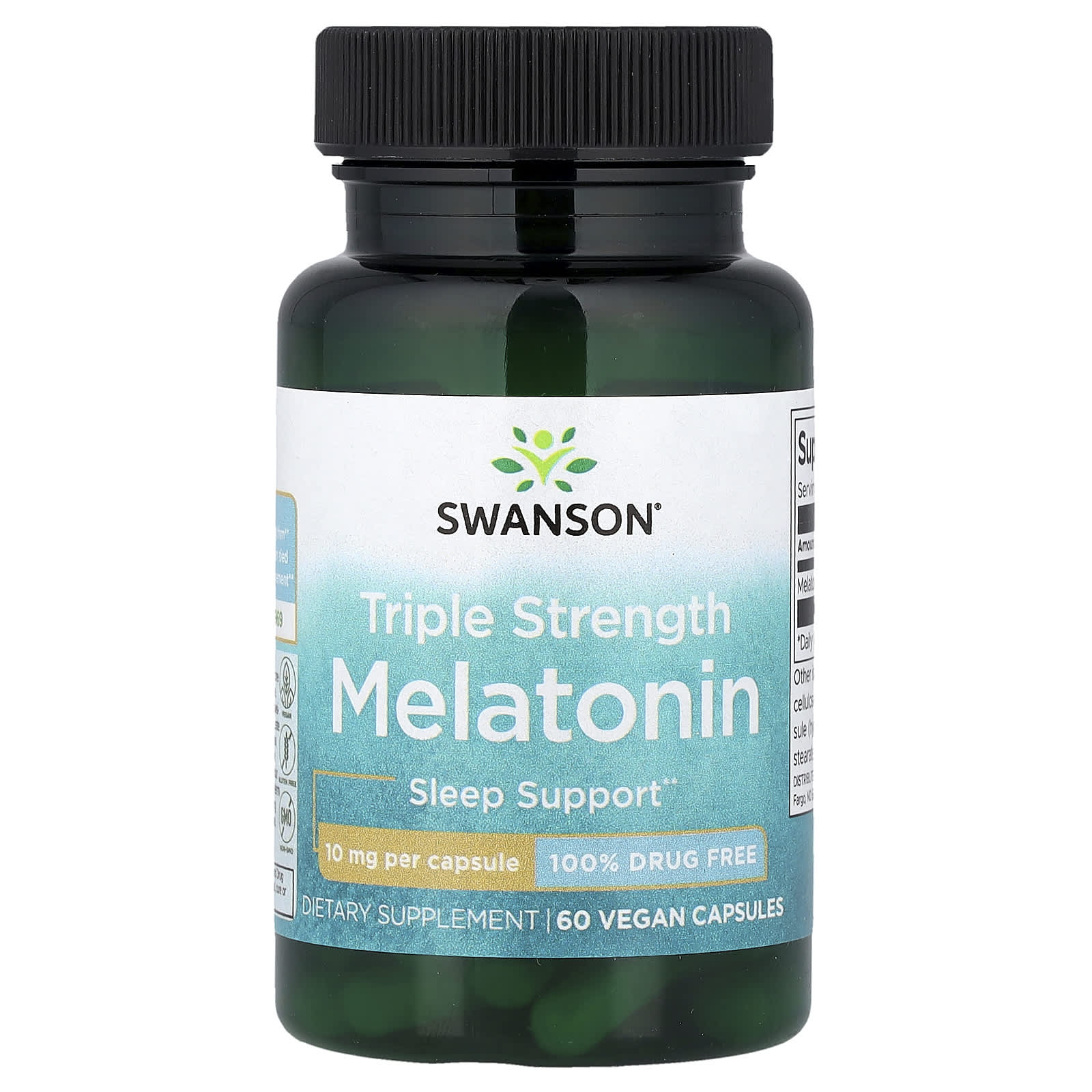 Swanson Vitamins Melatonin, Triple Strength – 60 gélules véganes — Tunisie