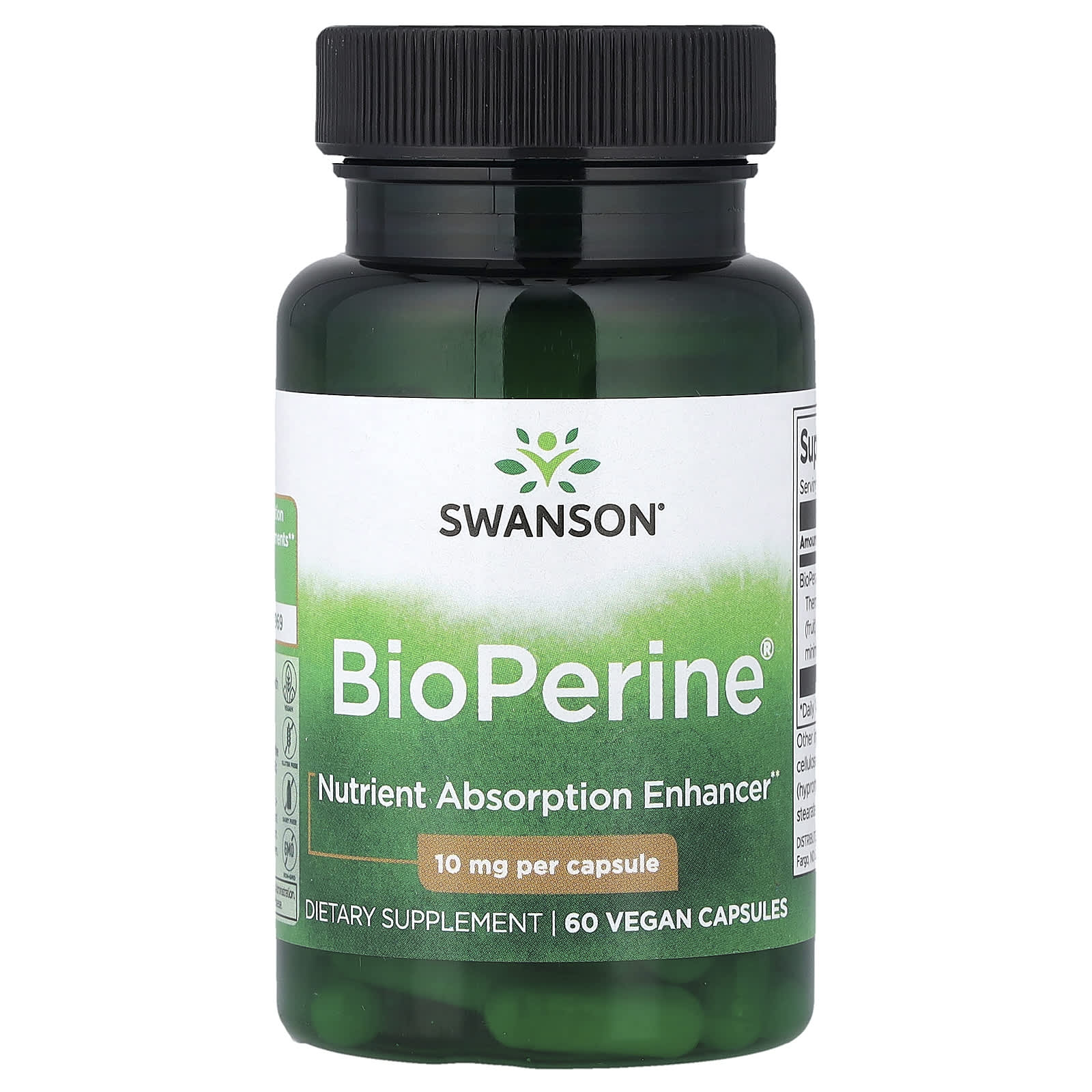 Swanson Vitamins BioPerine – 60 gélules véganes — Tunisie