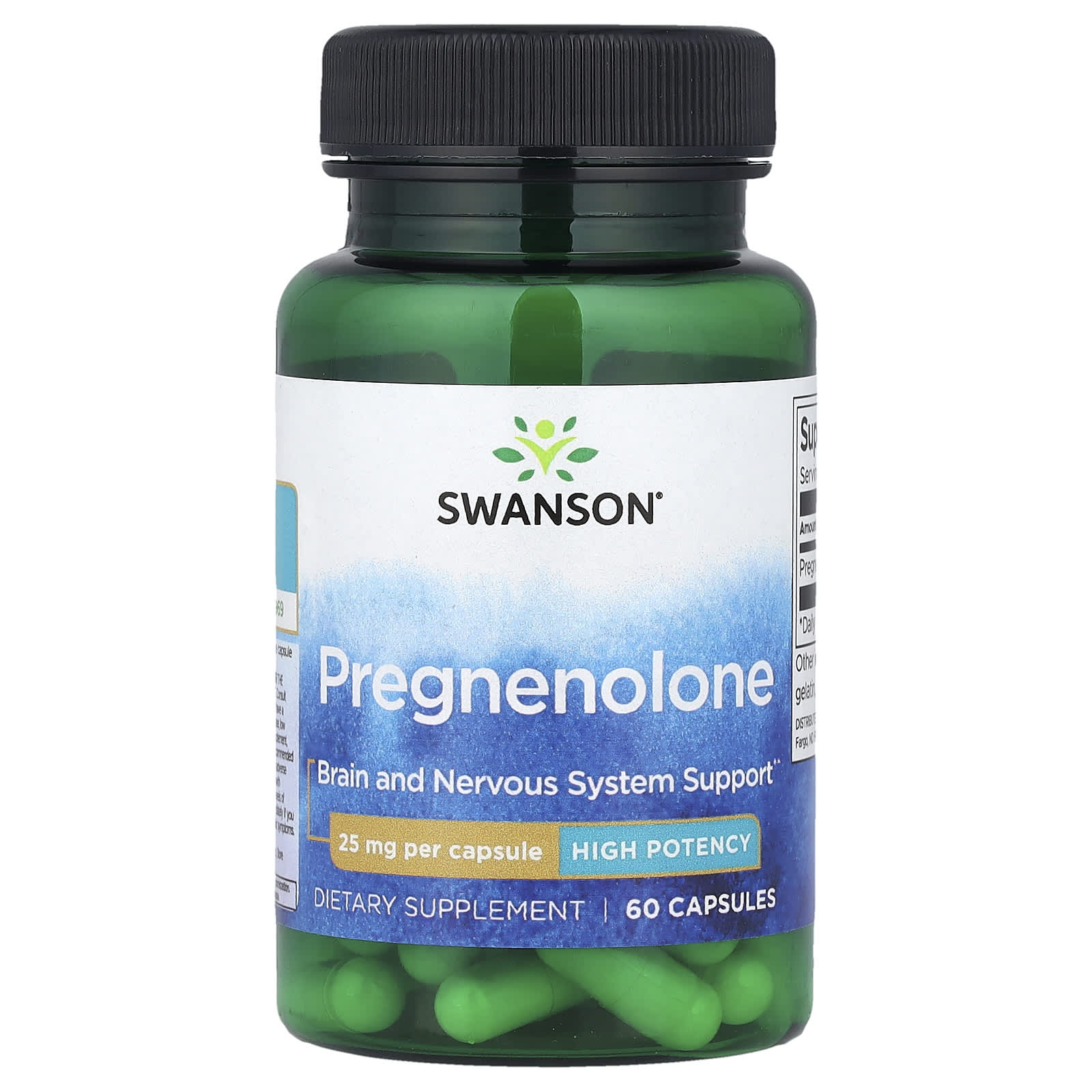 Swanson Vitamins Pregnenolone, High Potency – 60 gélules — Tunisie