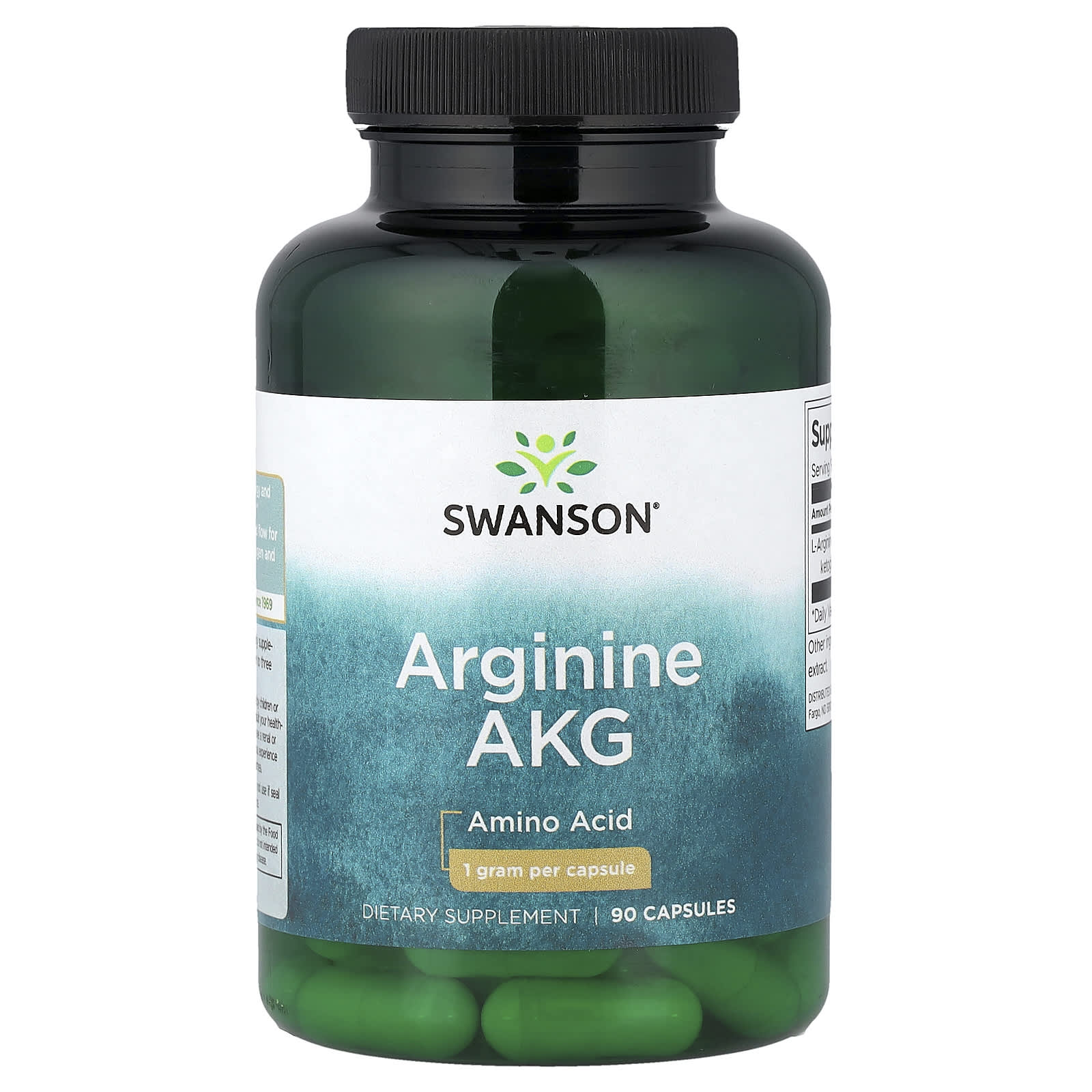 Swanson Vitamins Arginine AKG – 1 g — Tunisie
