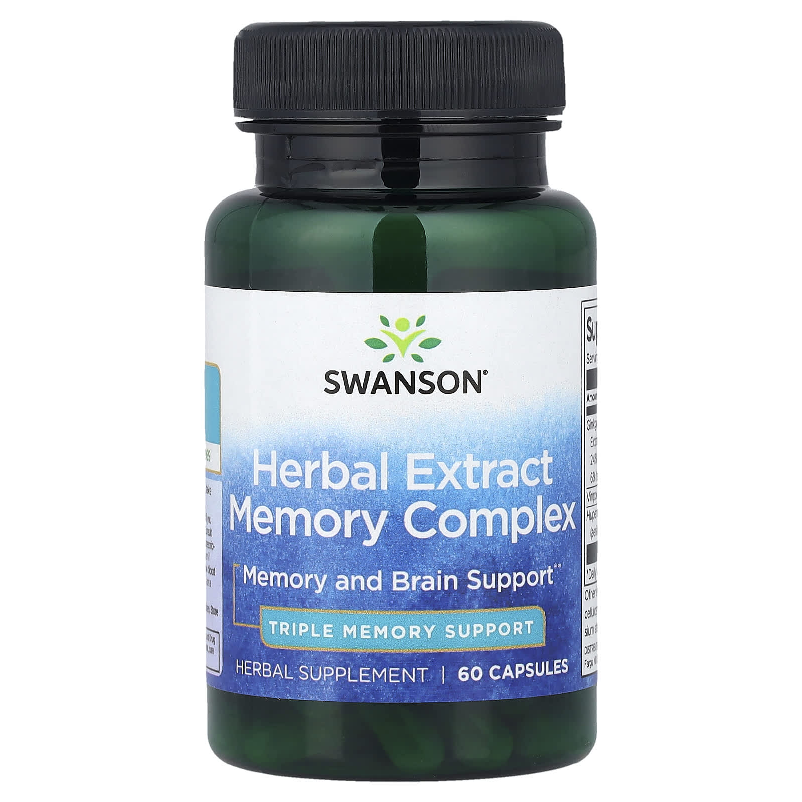 Swanson Vitamins Herbal Extract Memory Complex – 60 gélules — Tunisie