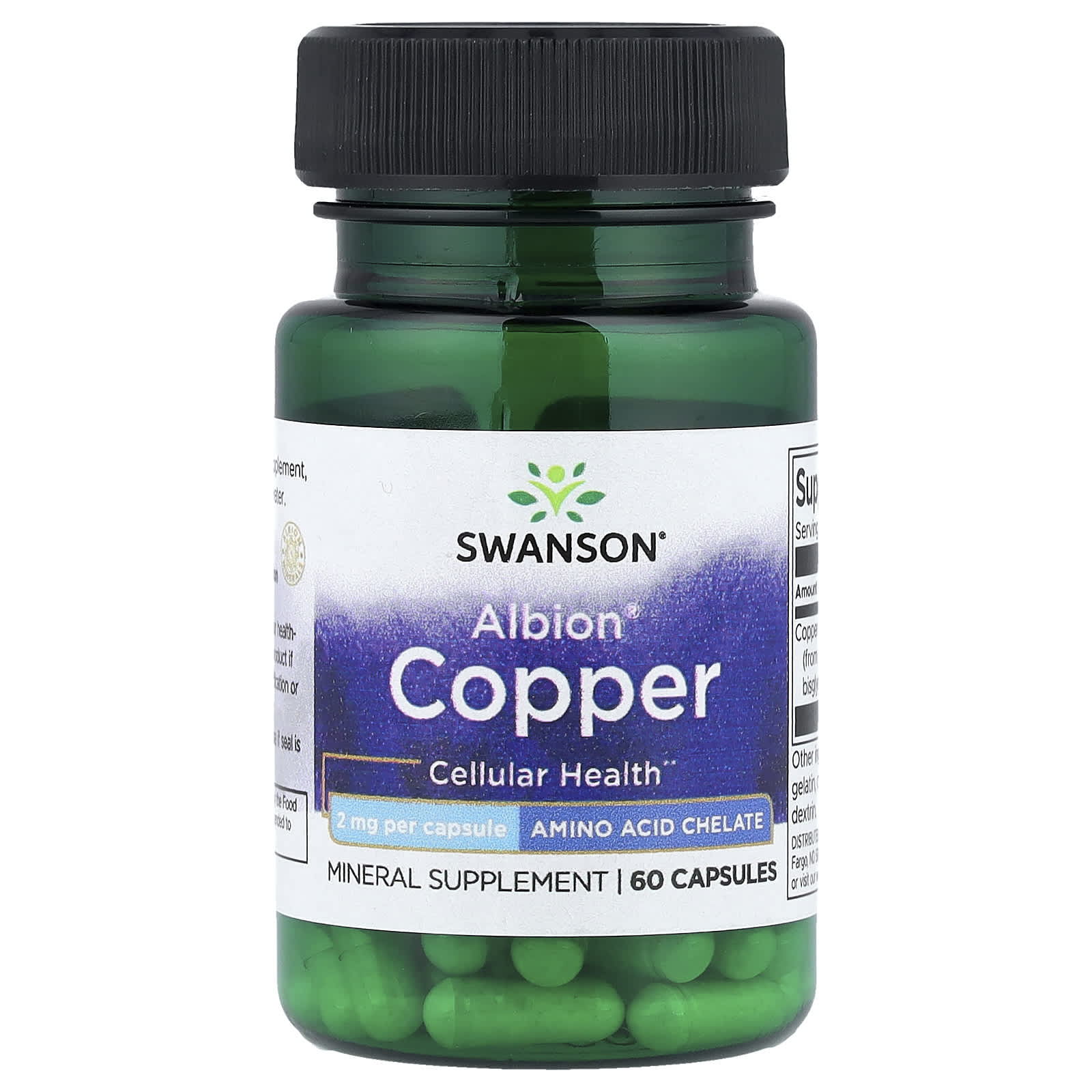 Swanson Vitamins Albion Copper – 60 gélules — Tunisie