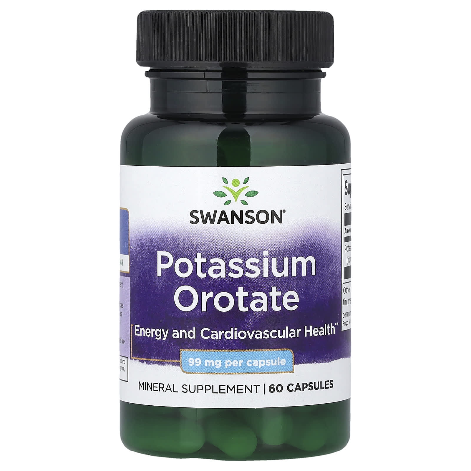 Swanson Vitamins Potassium Orotate – 60 gélules — Tunisie