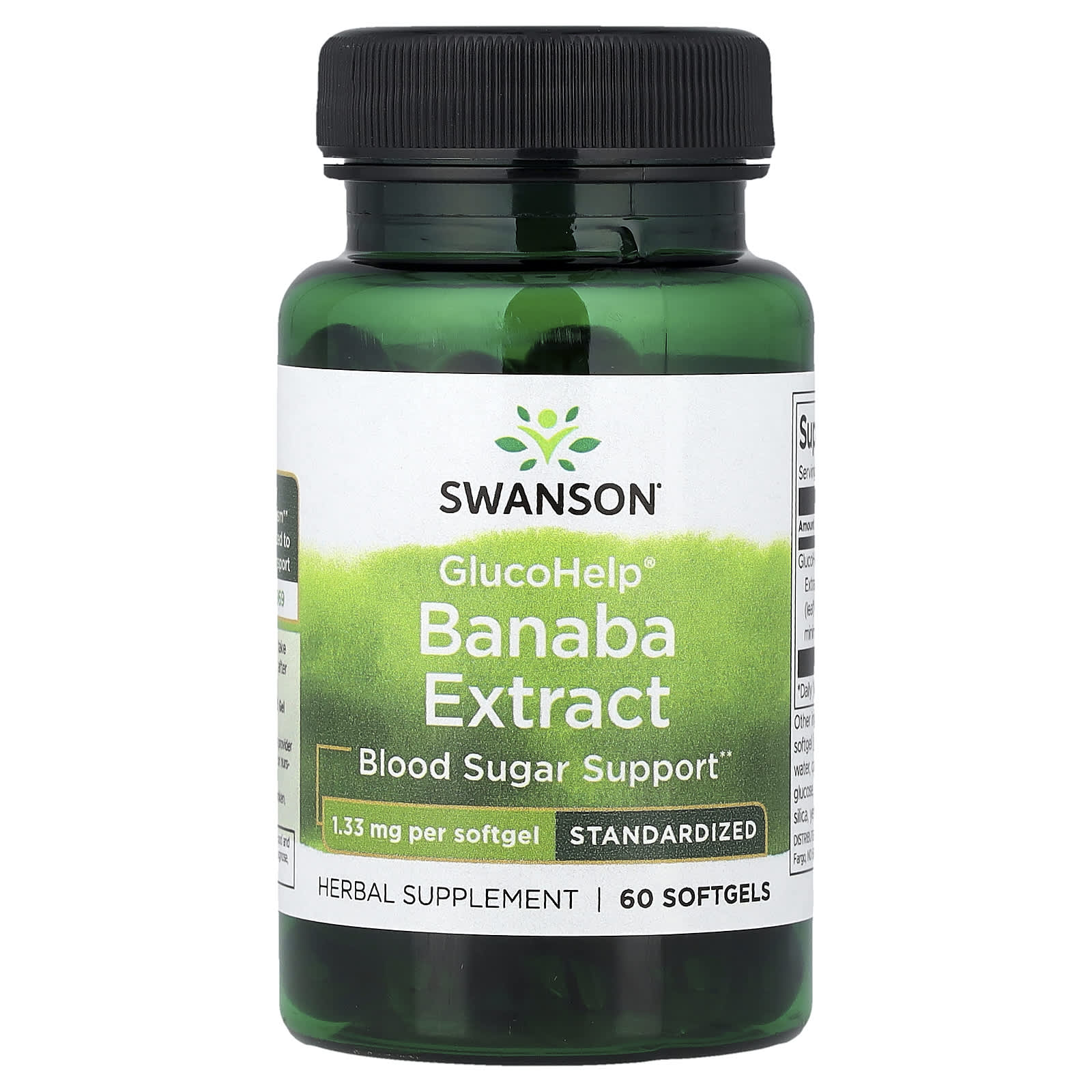 Swanson Vitamins GlucoHelp, Banaba Extract, Standardized – 60 capsules molles — Tunisie