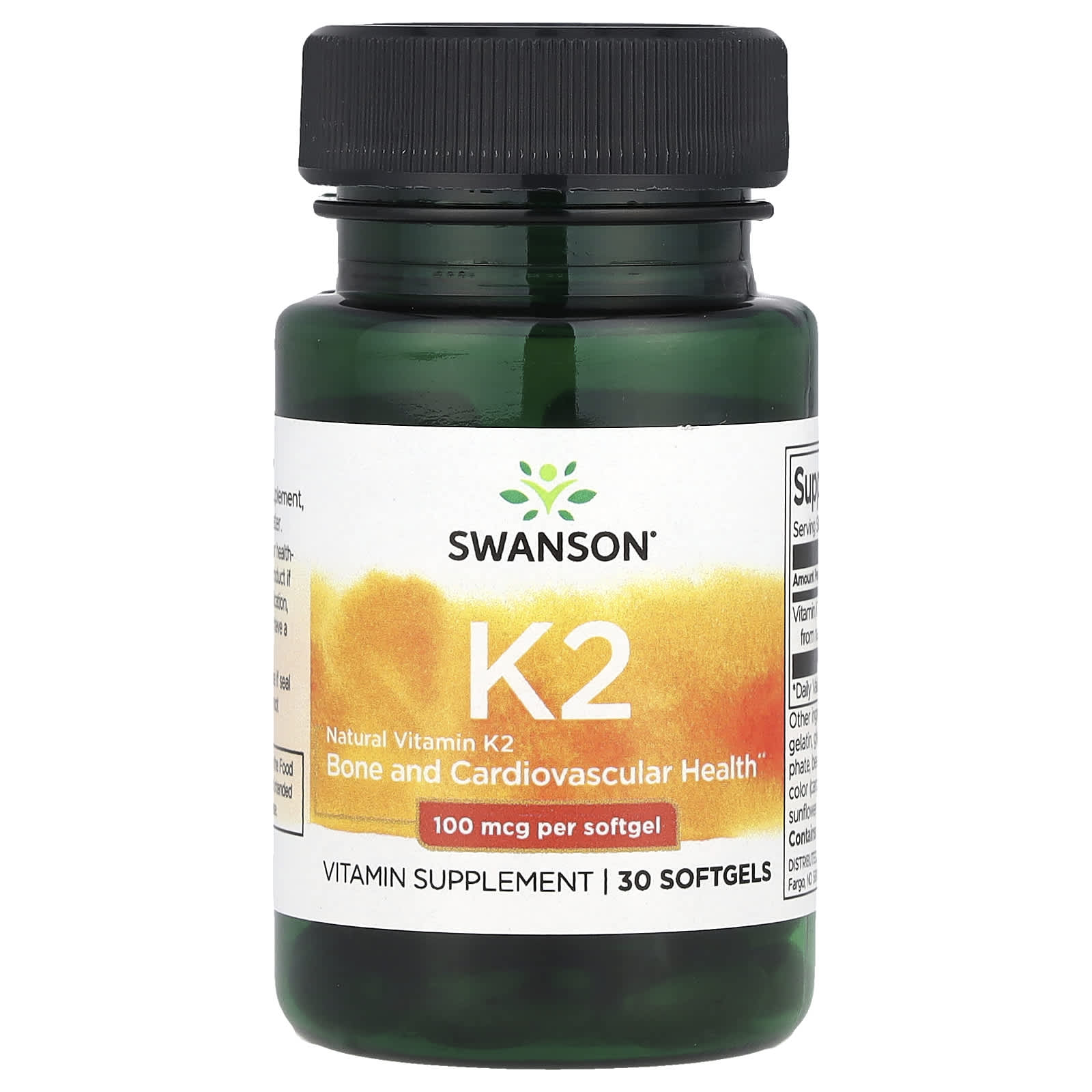 Swanson Vitamins Natural Vitamin K2 – 100 µg – 30 capsules molles — Tunisie