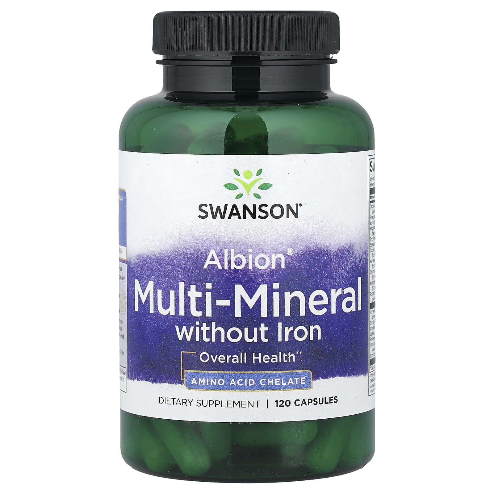 Swanson Vitamins Albion Multi-Mineral without Iron – 120 gélules — Tunisie