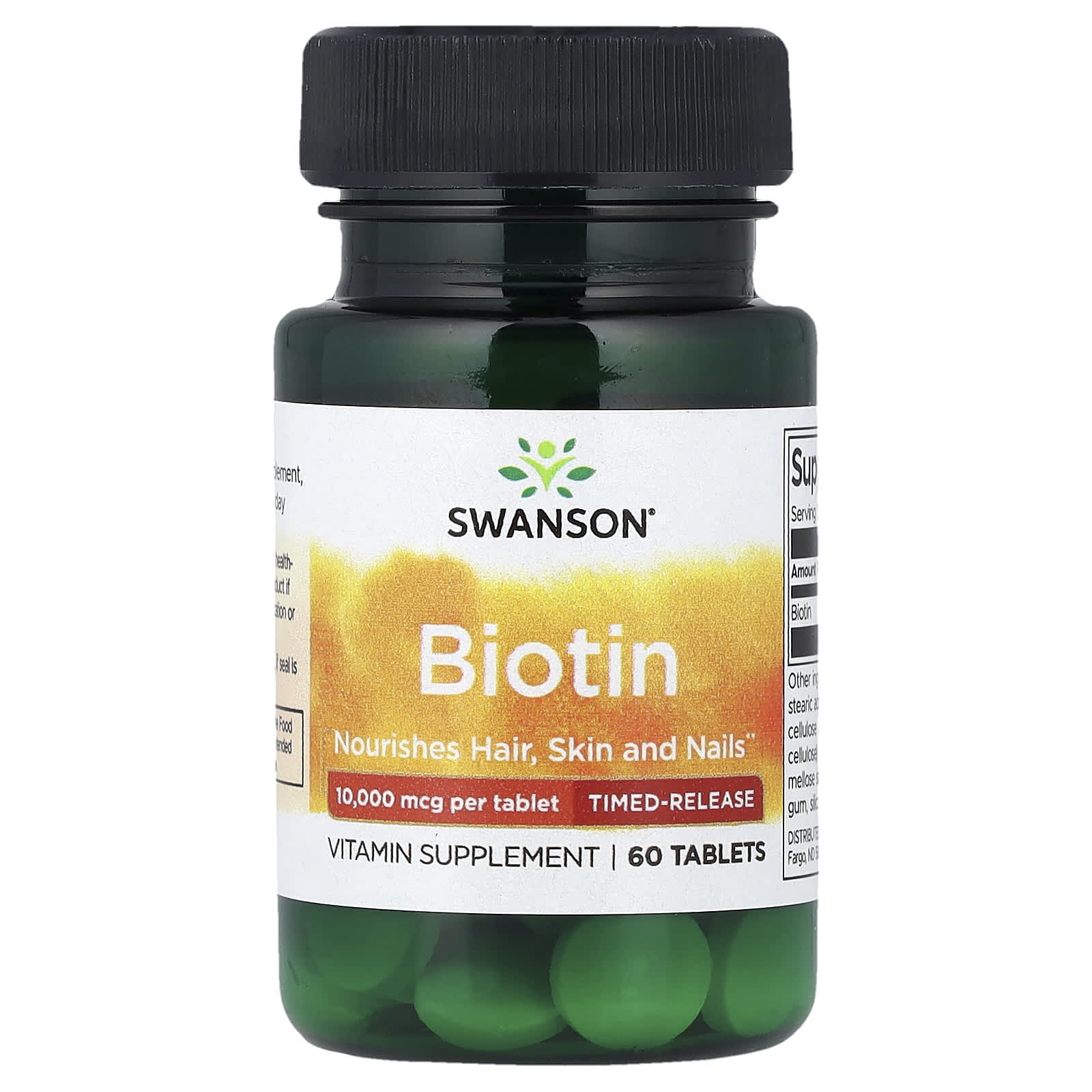 Swanson Vitamins Biotin, Time-Release – 60 comprimés — Tunisie