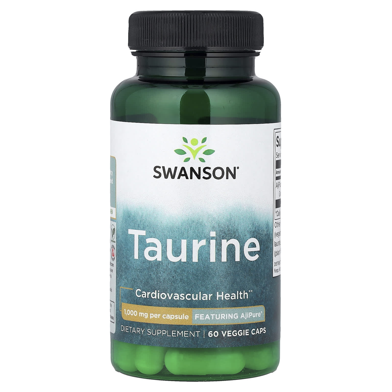 Swanson Vitamins Taurine – 60 gélules végétales — Tunisie