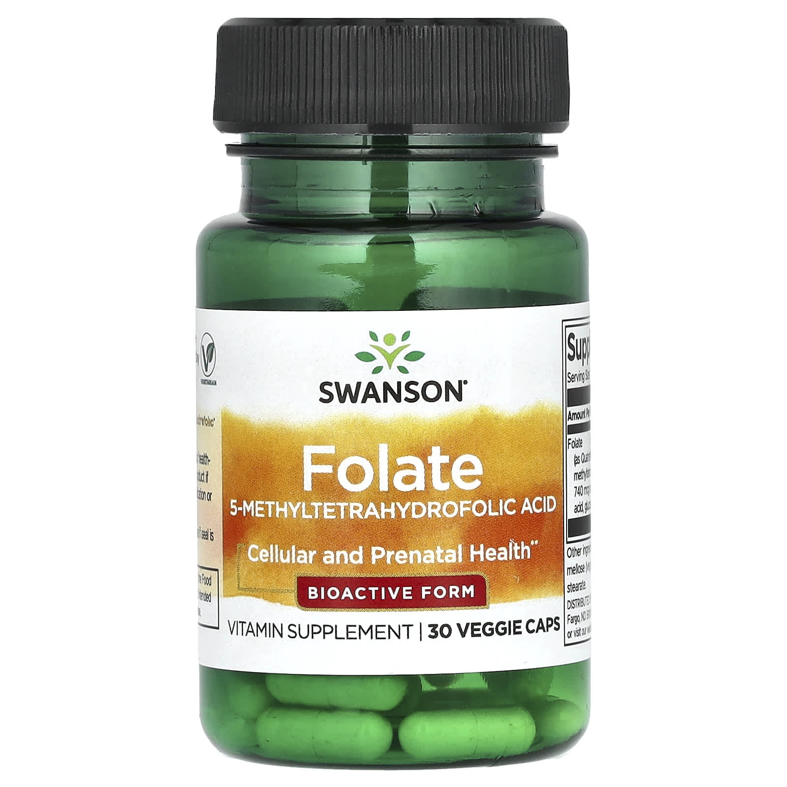 Swanson Vitamins Folate – 30 gélules végétales — Tunisie