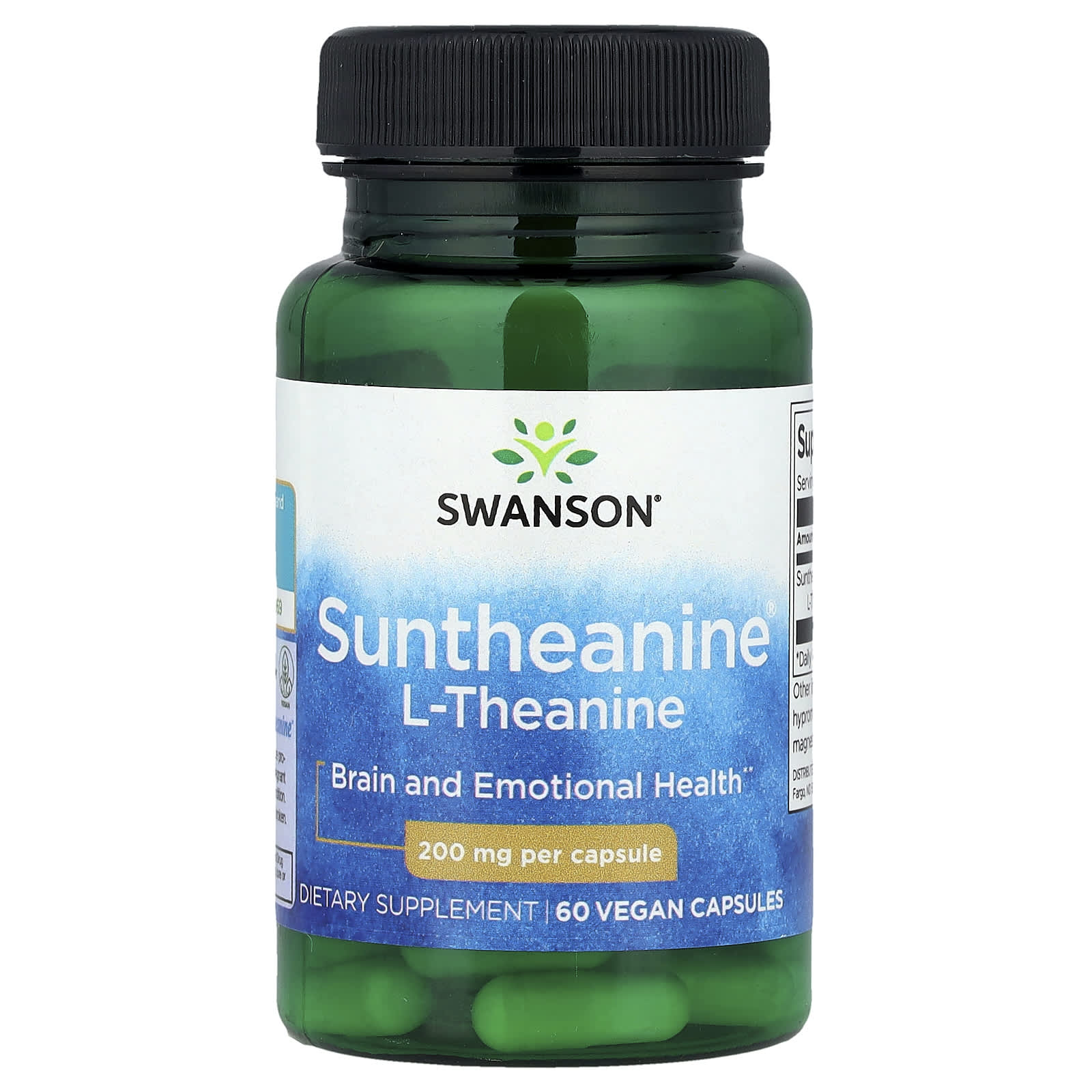 Swanson Vitamins Suntheanine L-Theanine – 60 gélules véganes — Tunisie