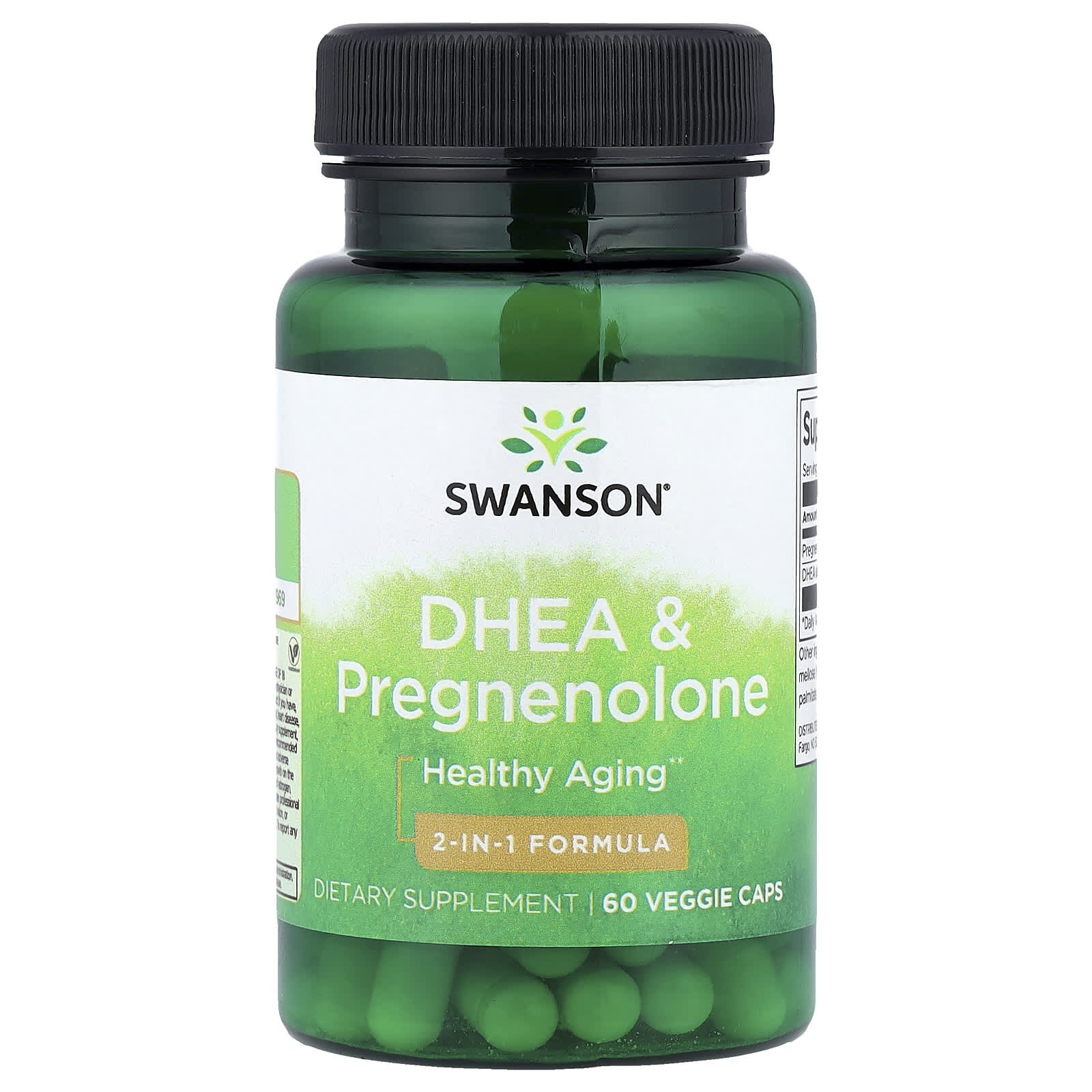 Swanson Vitamins DHEA & Pregnenolone – 60 gélules végétales — Tunisie