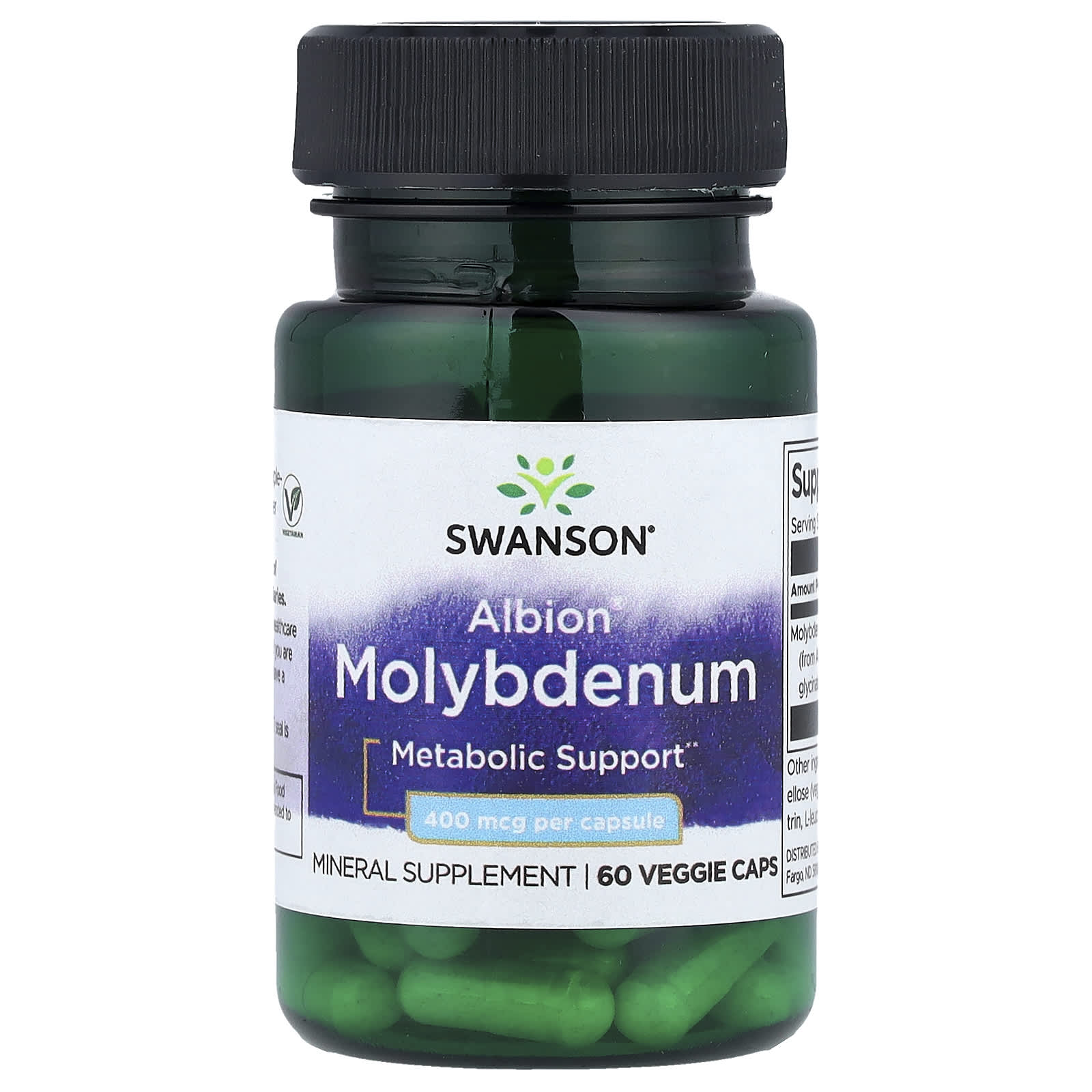 Swanson Vitamins Albion Molybdenum – 60 gélules végétales — Tunisie