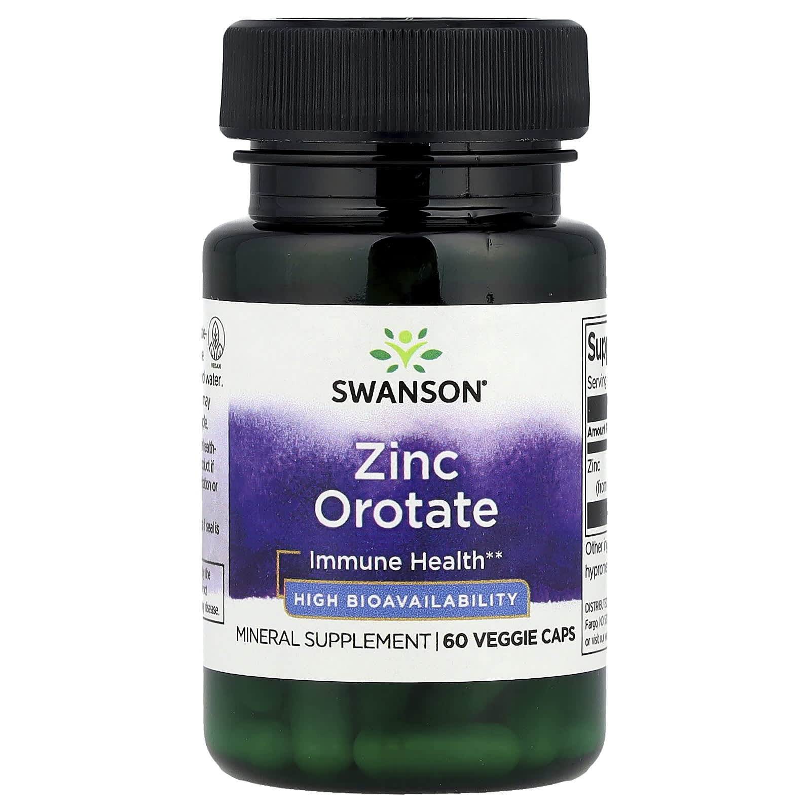 Swanson Vitamins Zinc Orotate – 60 gélules végétales — Tunisie