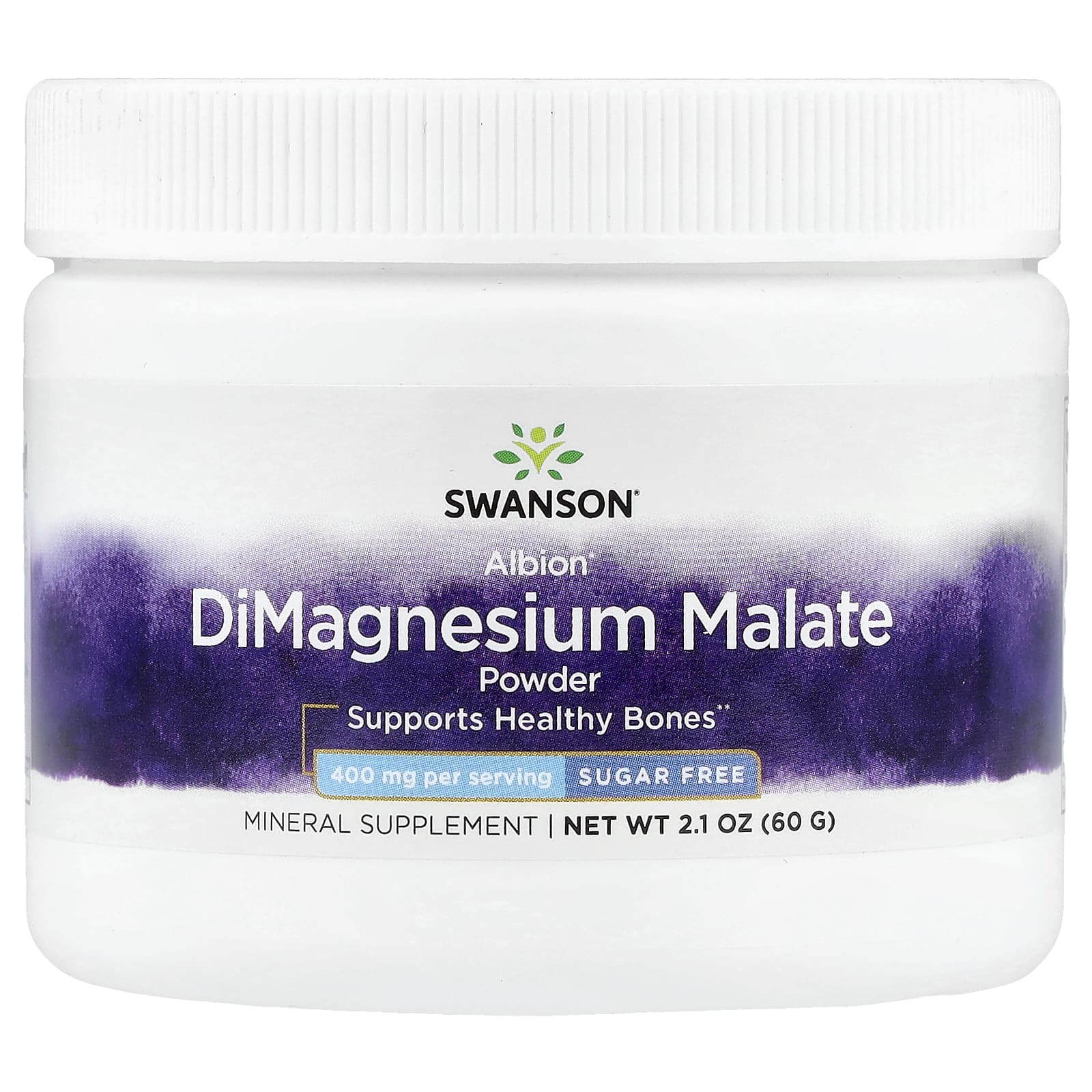 Swanson Vitamins Albion DiMagnesium Malate Powder, Sugar Free – 60 g — Tunisie