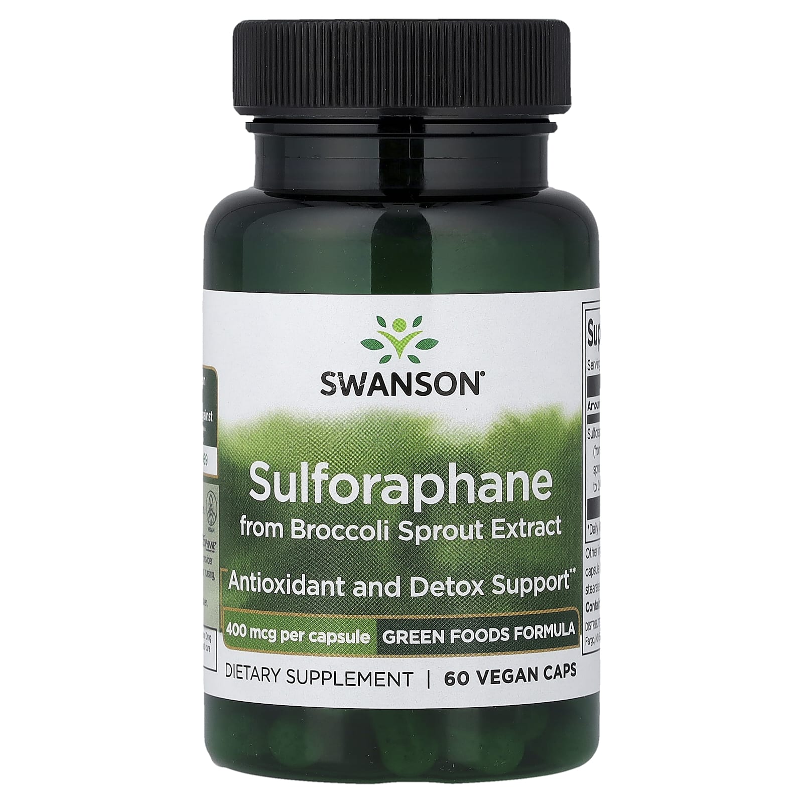 Swanson Vitamins Sulforaphane from Broccoli Sprout Extract – 60 gélules véganes — Tunisie