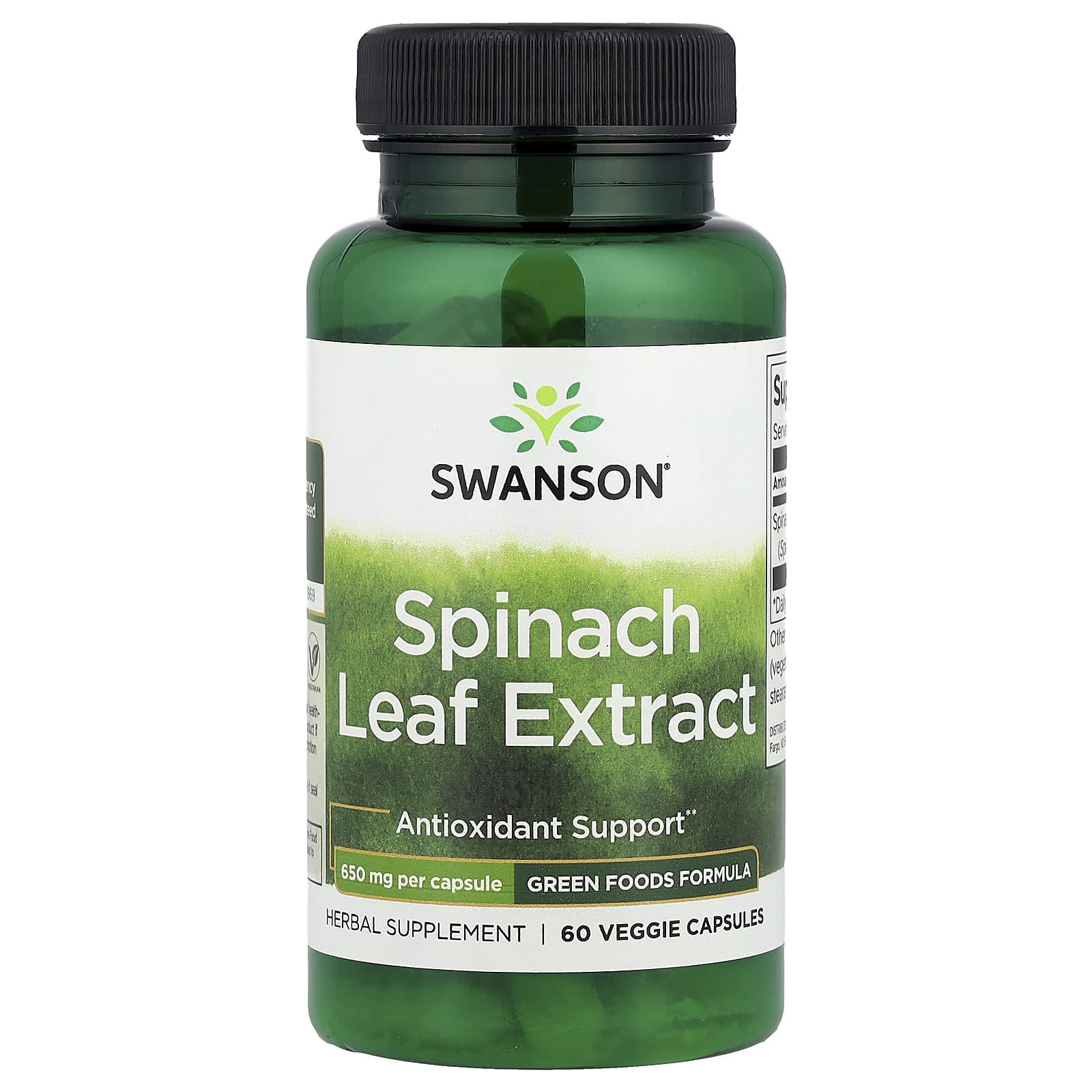 Swanson Vitamins Spinach Leaf Extract – 60 gélules végétales — Tunisie