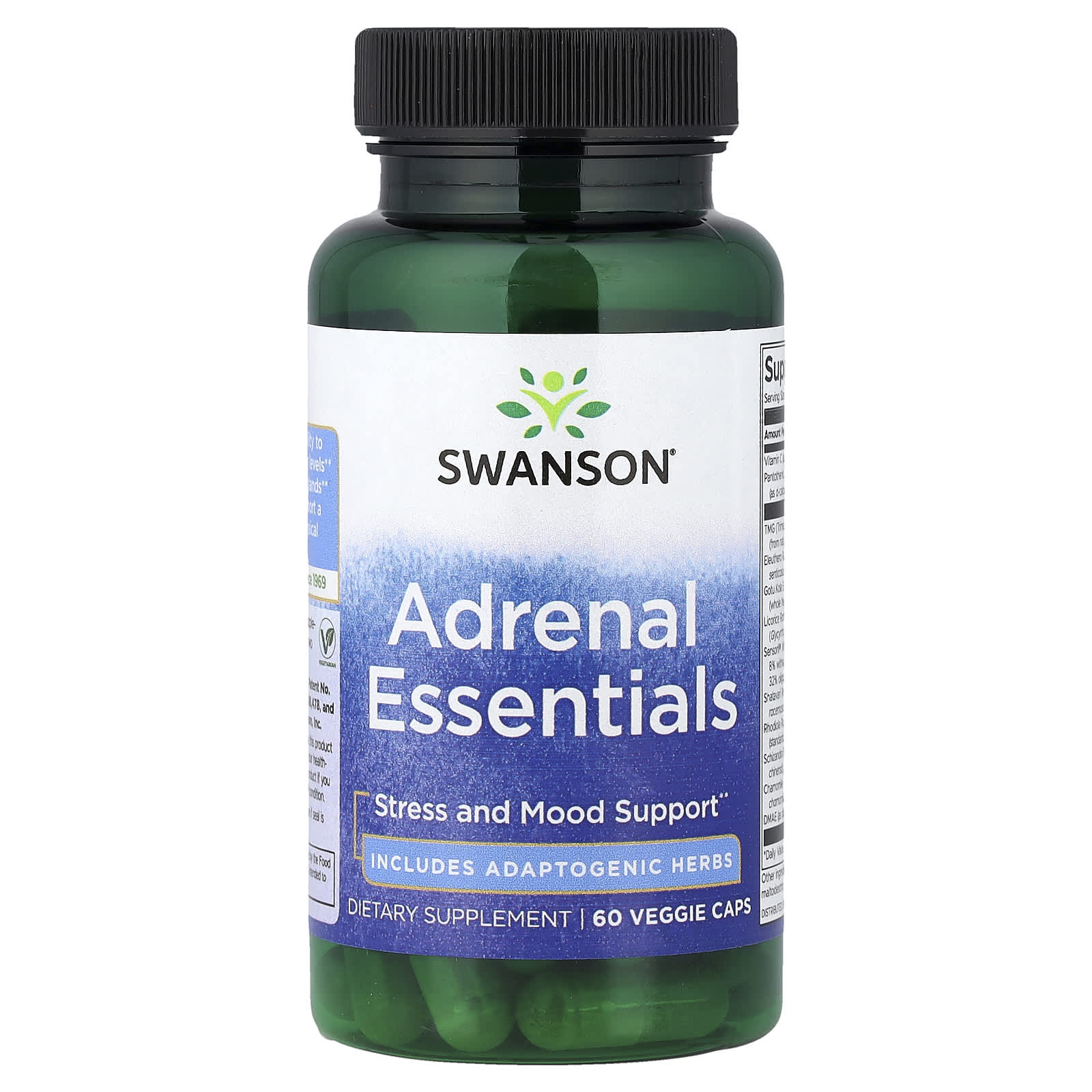 Swanson Vitamins Adrenal Essentials – 60 gélules végétales — Tunisie