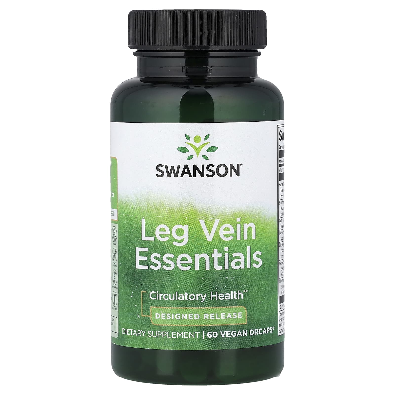 Swanson Vitamins Leg Vein Essentials, 60 Vegan DrCaps — Tunisie
