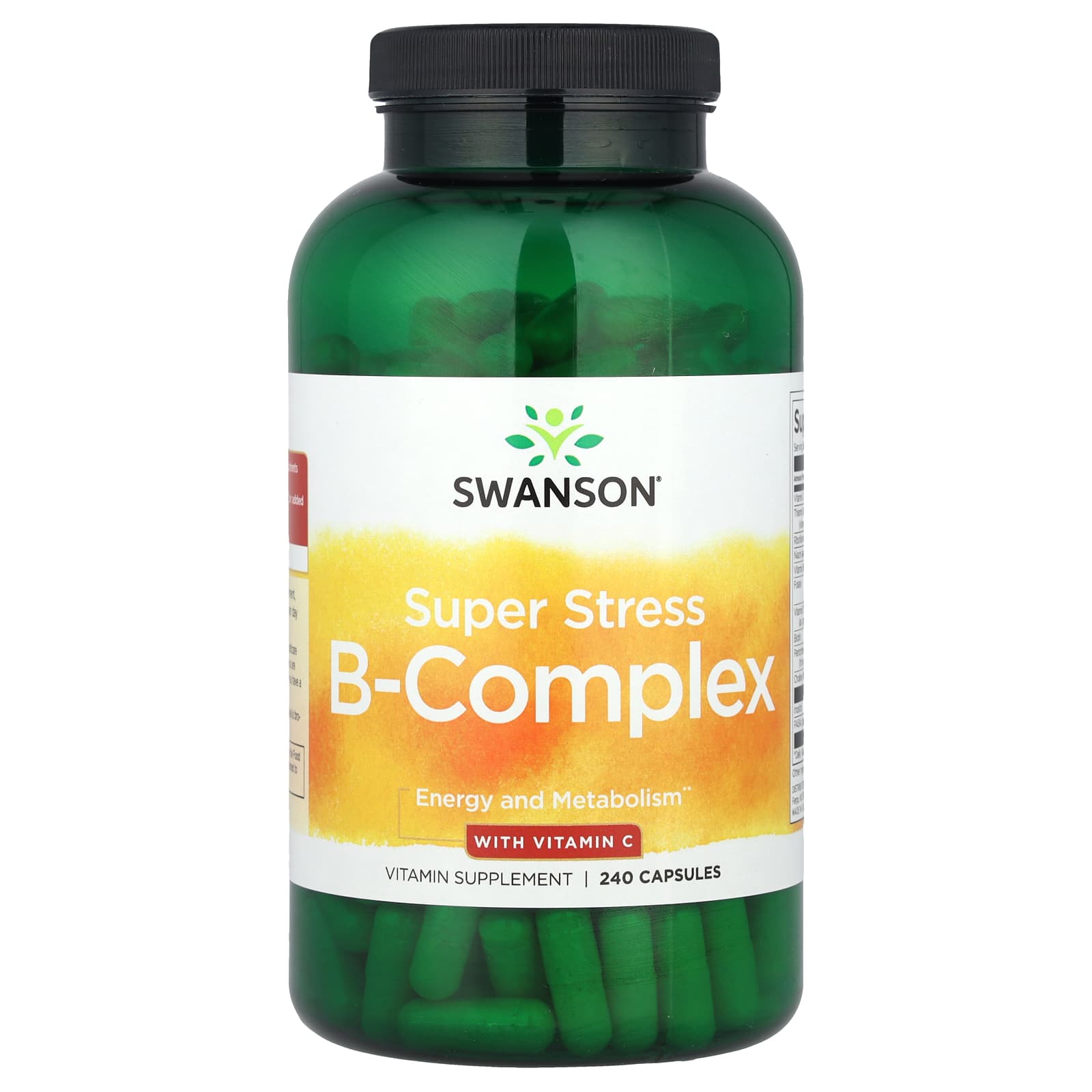 Swanson Vitamins Super Stress B-Complex With Vitamin C – 240 gélules — Tunisie