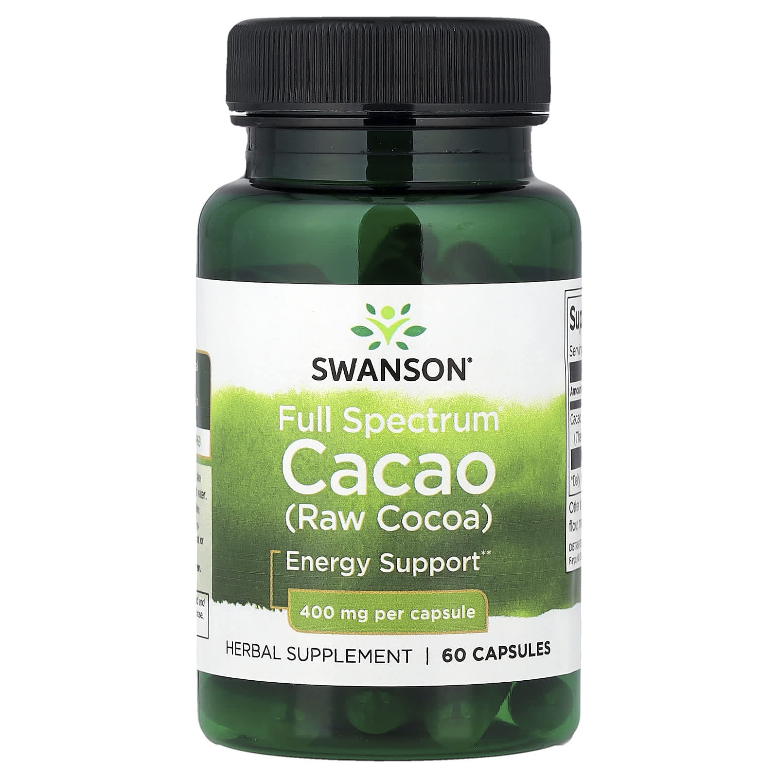 Swanson Vitamins Full Spectrum Cacao (Raw Cocoa) – 60 gélules — Tunisie