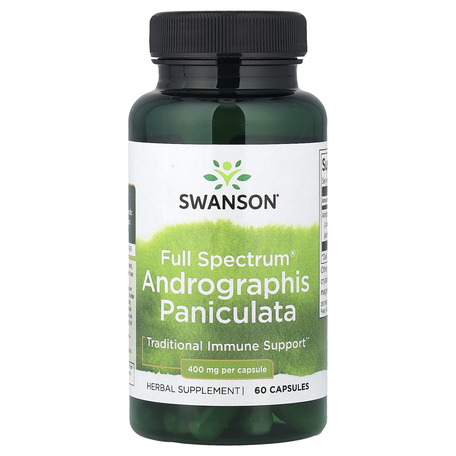 Swanson Vitamins Full Spectrum Andrographis Paniculata – 60 gélules — Tunisie