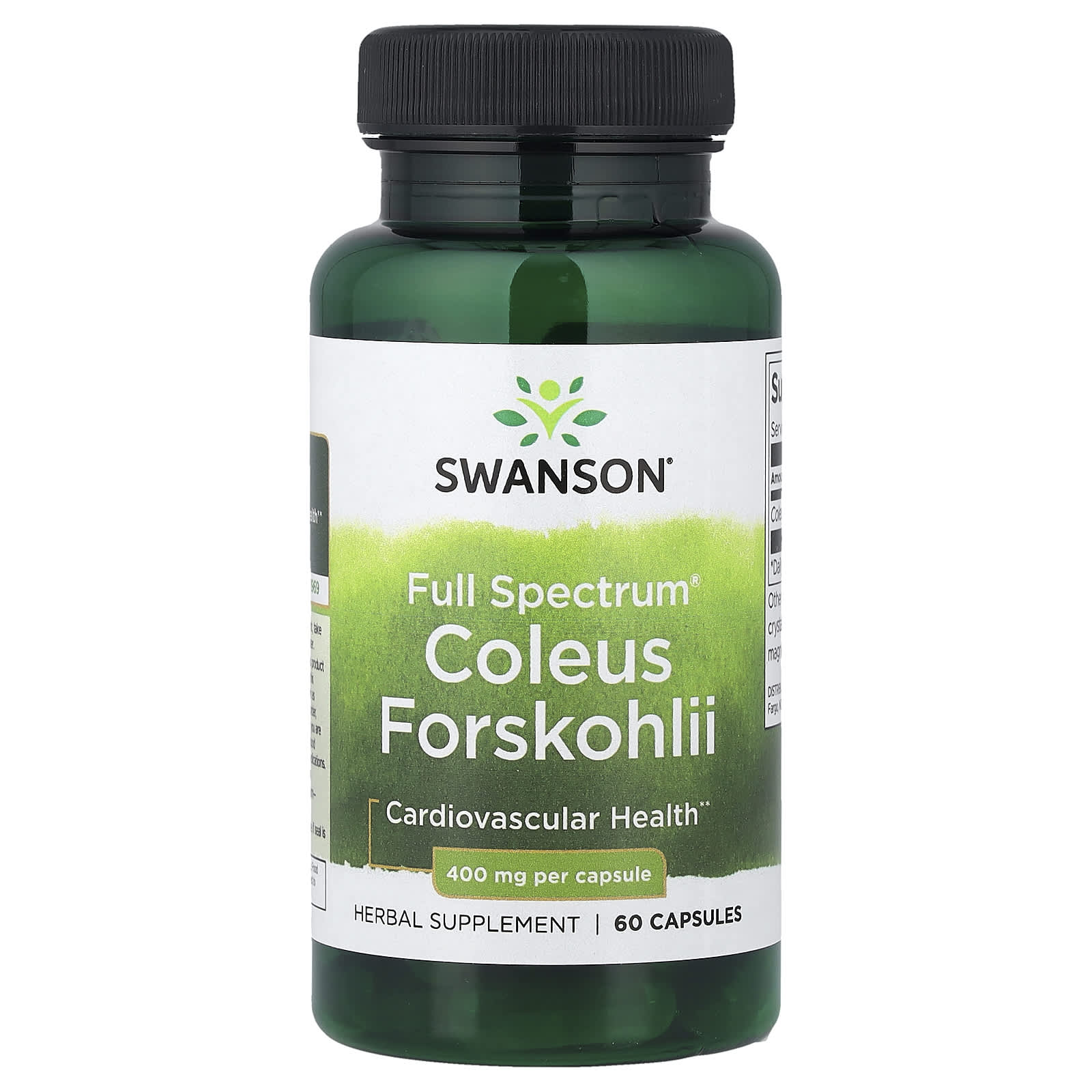 Swanson Vitamins Full Spectrum Coleus Forskohlii – 60 gélules — Tunisie
