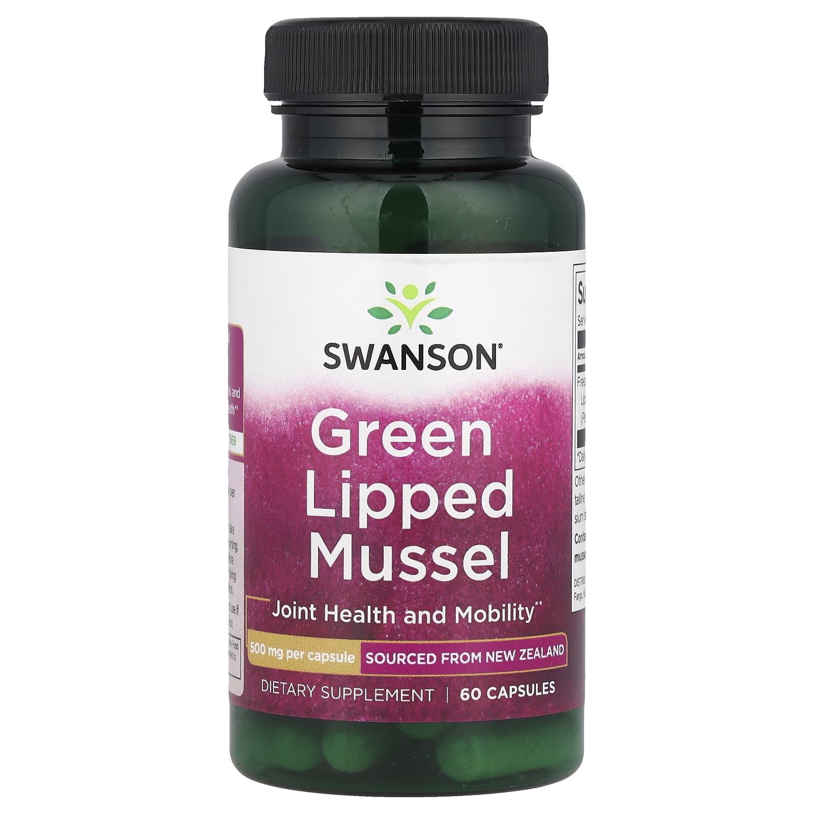 Swanson Vitamins Green Lipped Mussel – 60 gélules — Tunisie