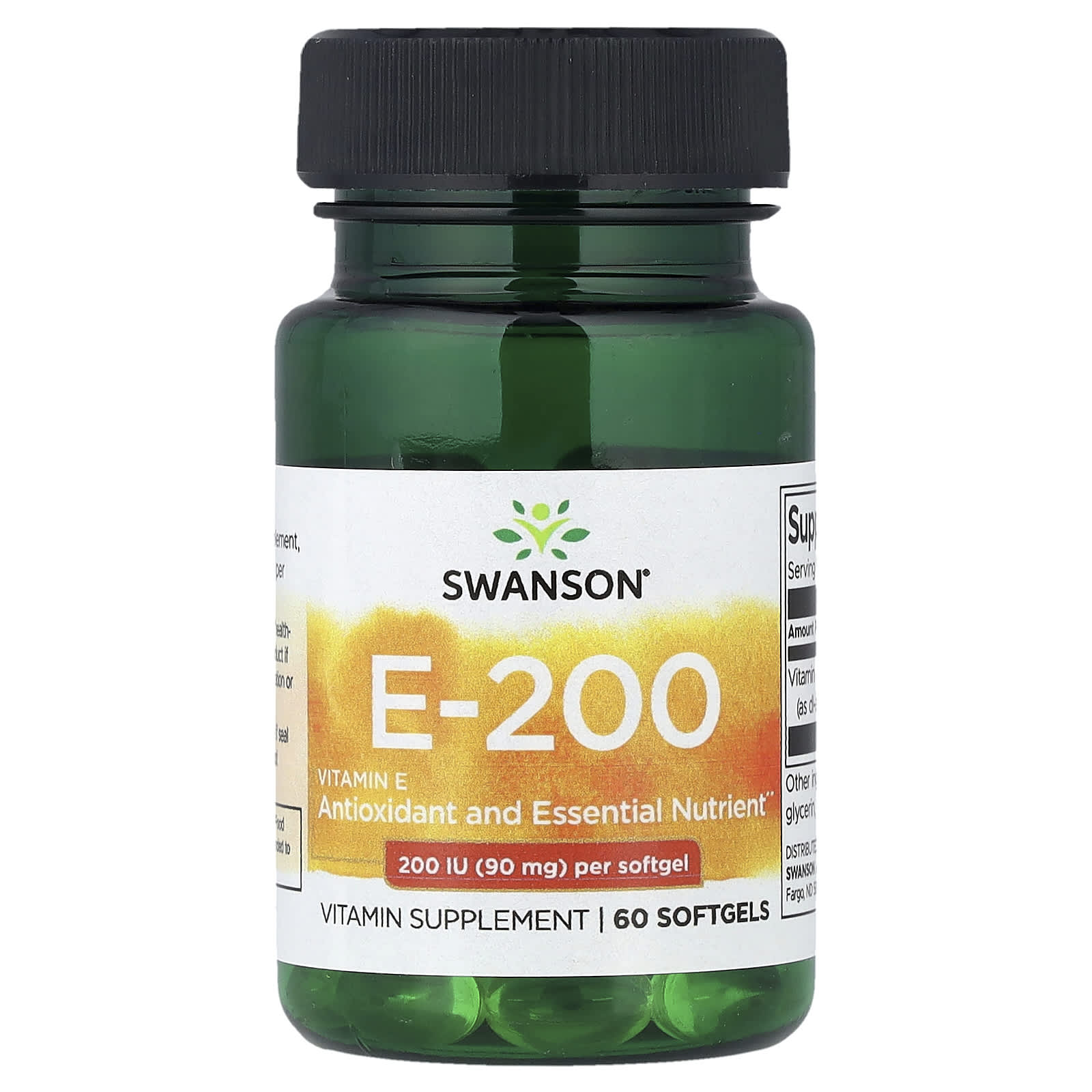 Swanson Vitamins Vitamin E-200 – 60 capsules molles — Tunisie