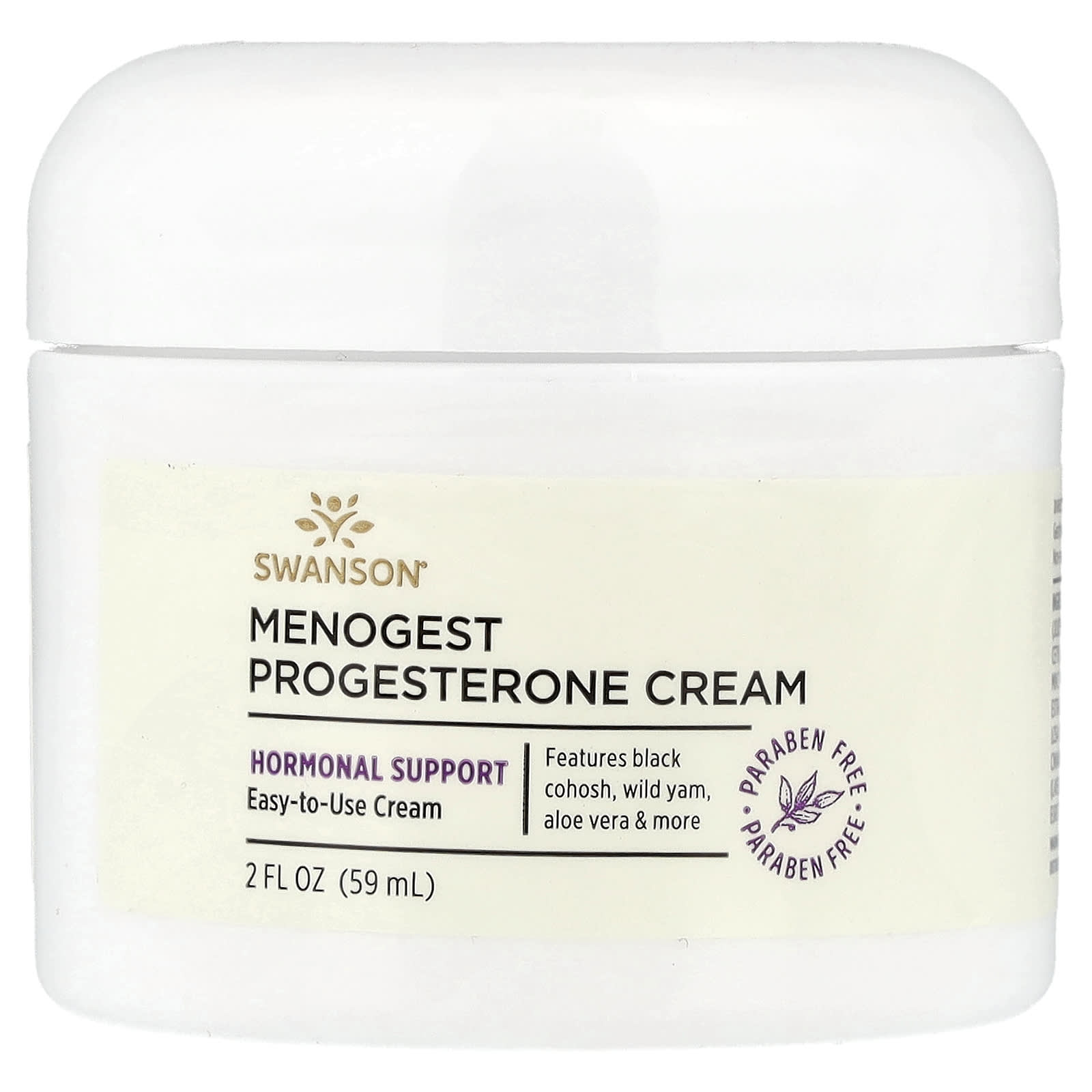 Swanson Vitamins Menogest Progesterone Cream – Menogest Progesterone Cream – 59 ml — Tunisie