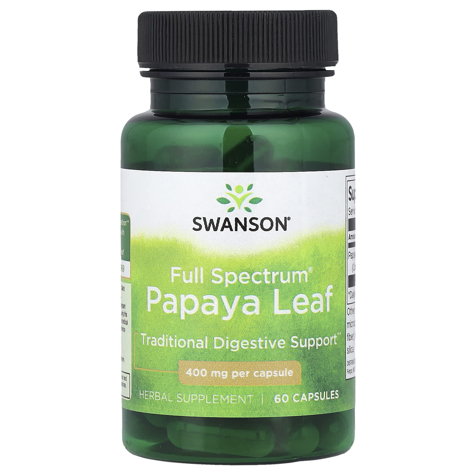 Swanson Vitamins Full Spectrum Papaya Leaf – 60 gélules — Tunisie